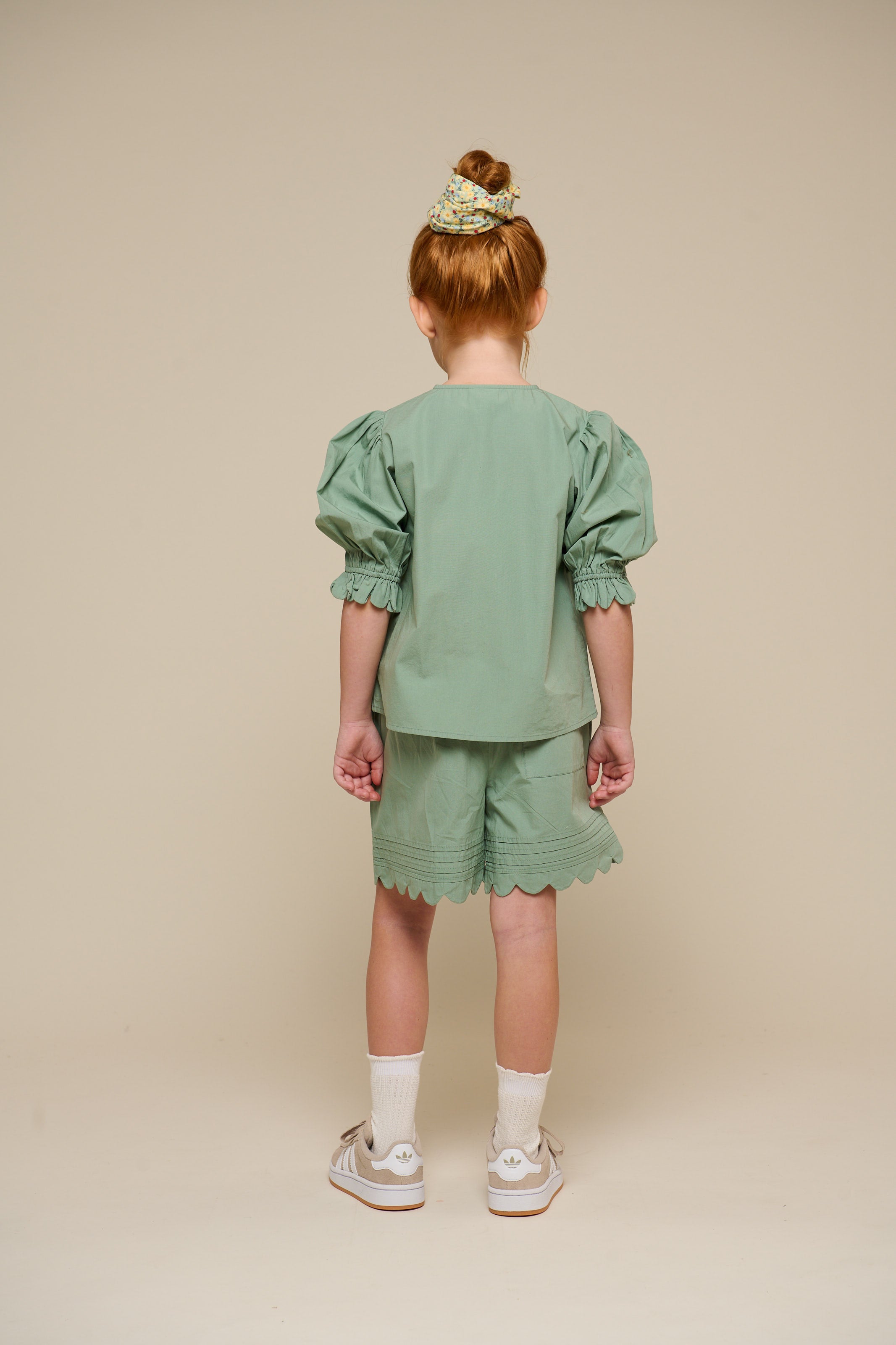 Popelineshorts mit Muschelkante - Tween - Dusty Green | 101076 Joy