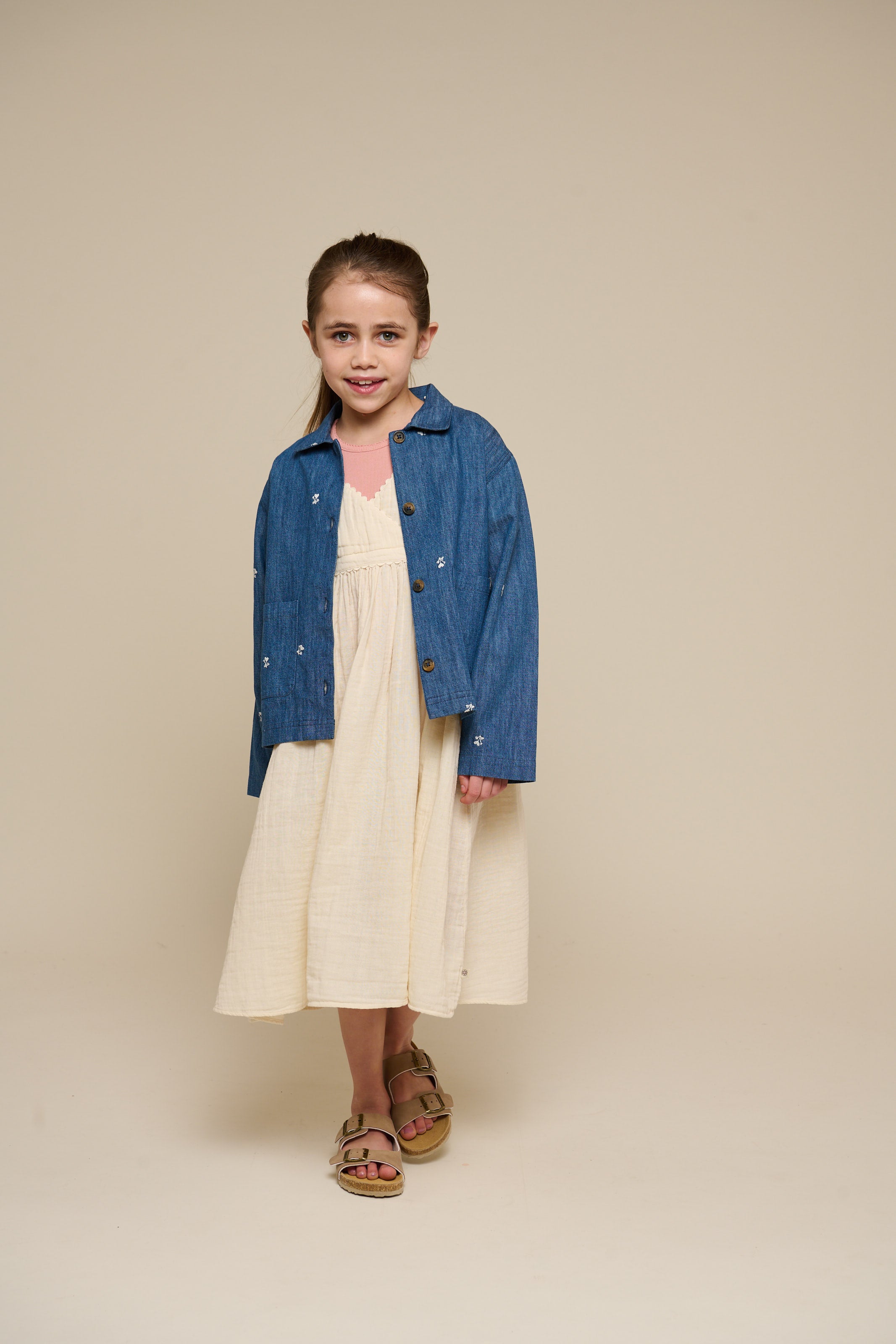 Bestickte Leichte Denim-Hemdenjacke - Tween - Blue Denim | 101082 Isabella