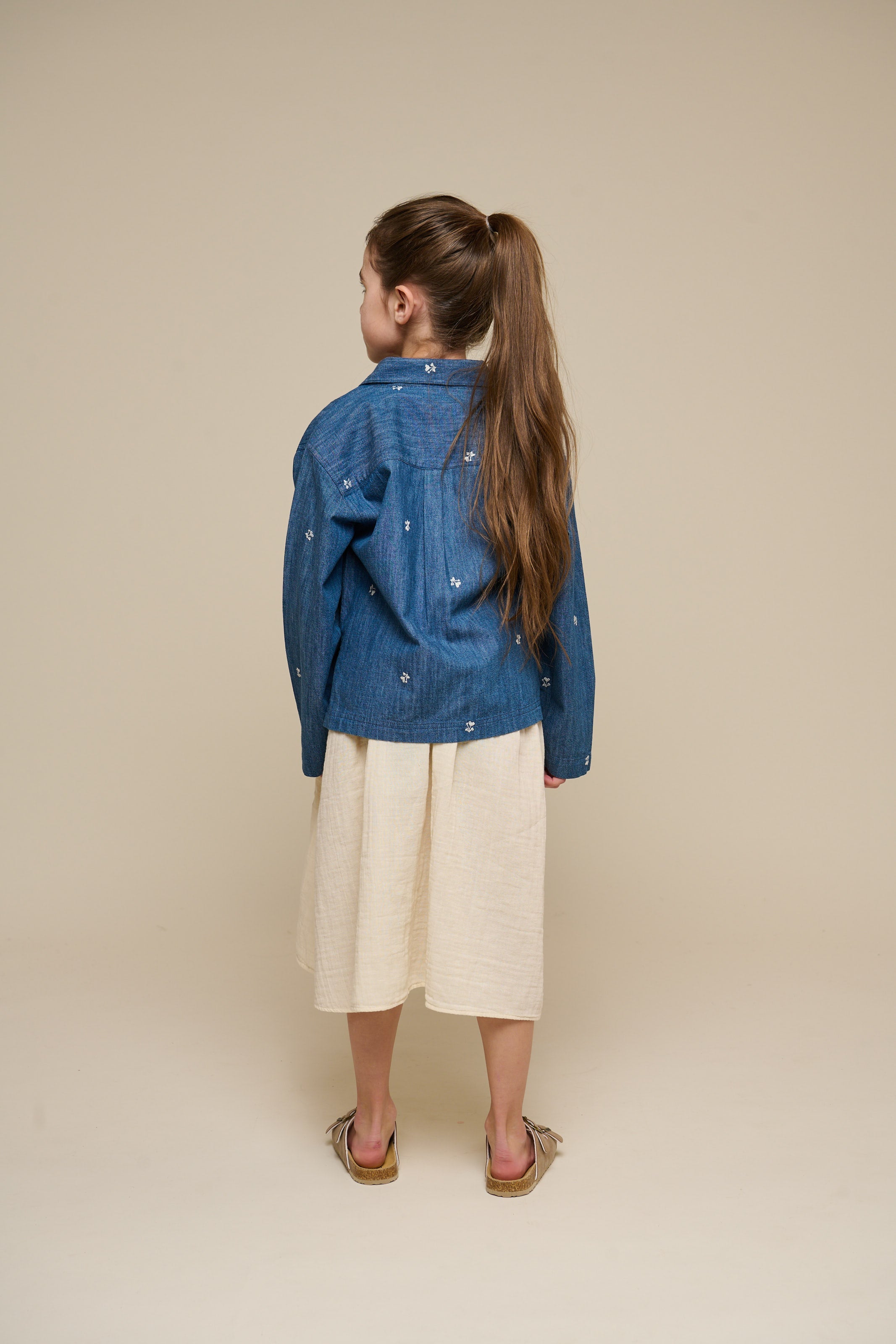 Bestickte Leichte Denim-Hemdenjacke - Tween - Blue Denim | 101082 Isabella