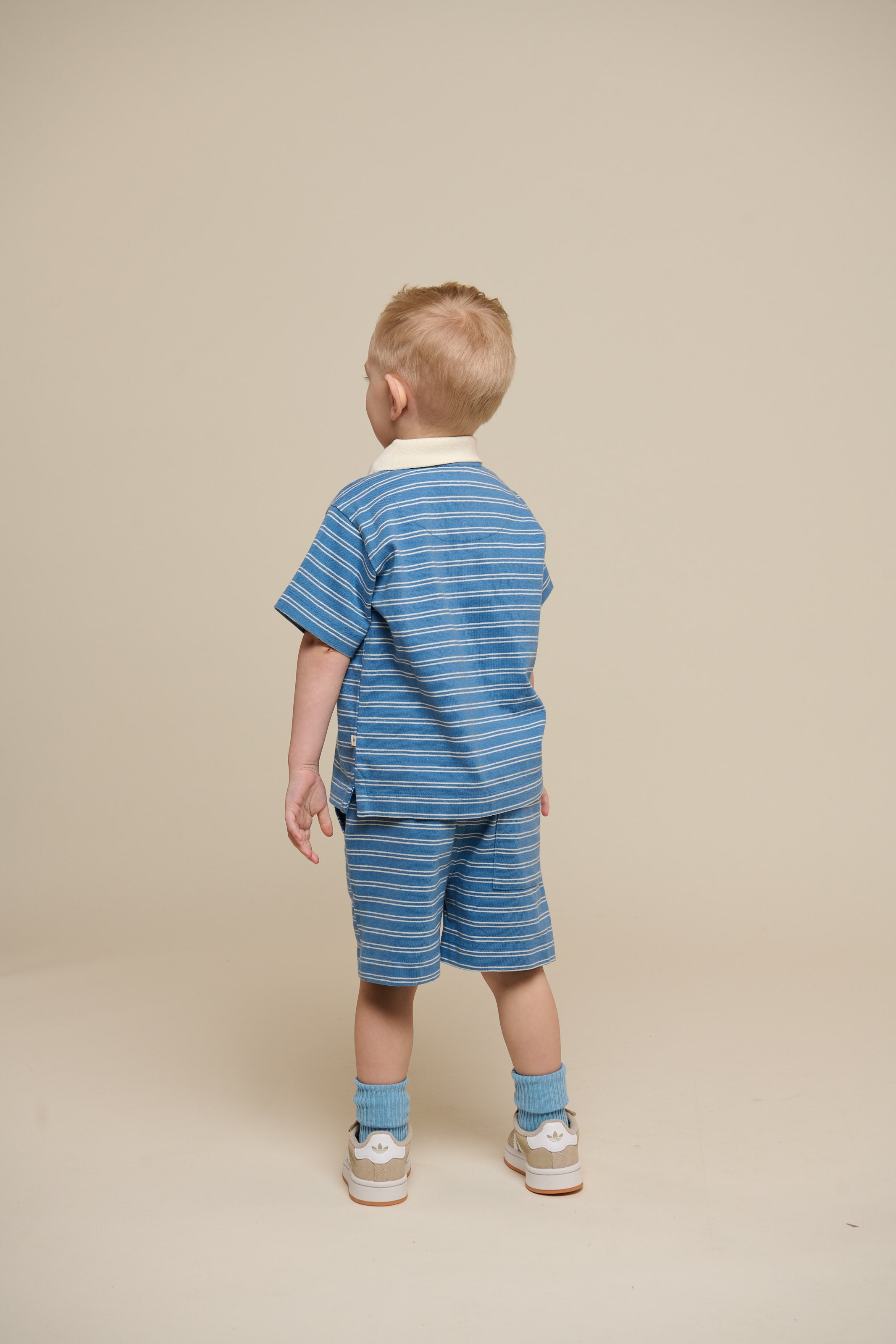 Gestreifte Jersey Shorts - Kids - Dusty Blue | 101183 Otto