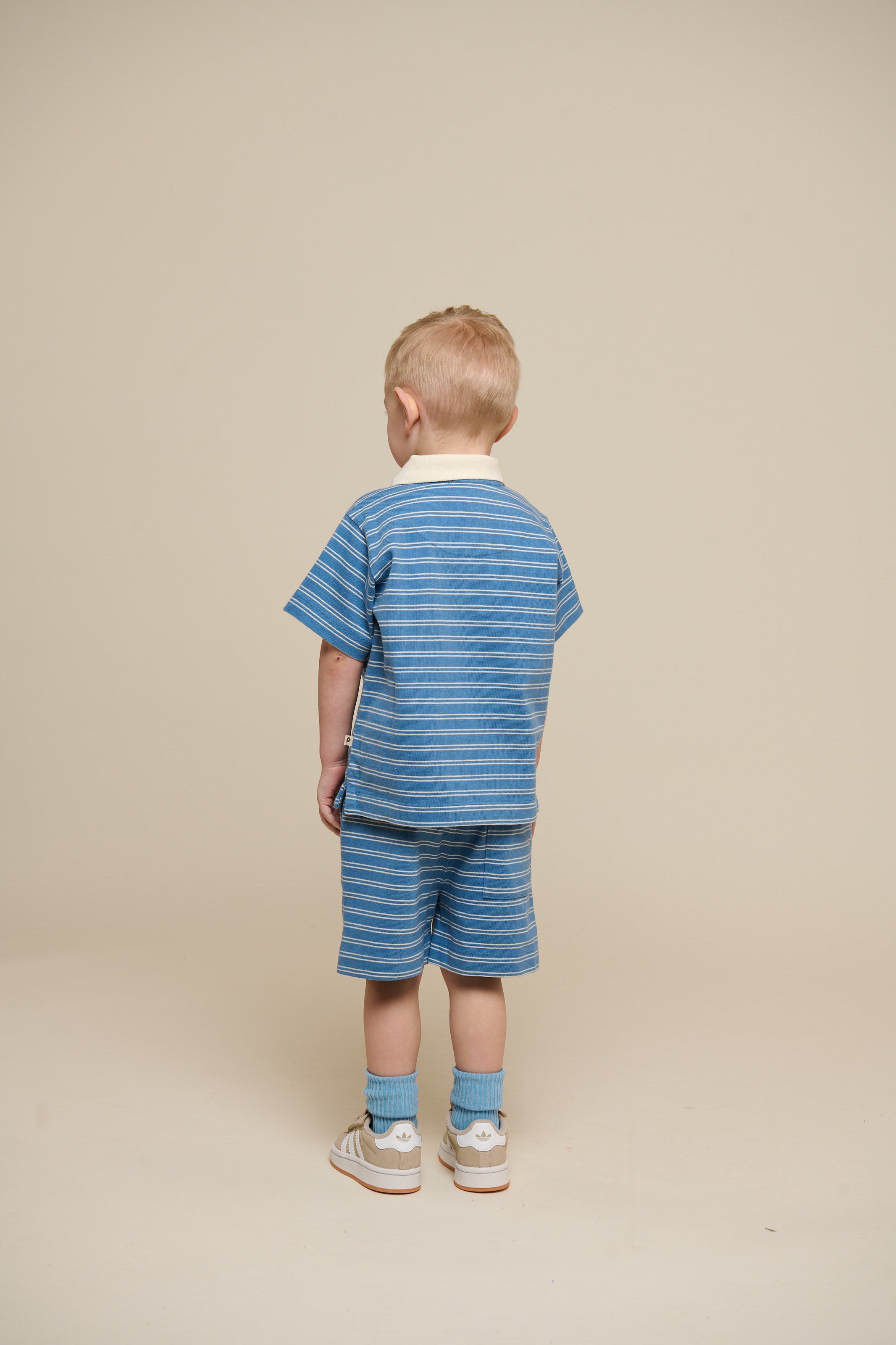 Gestreiftes Jersey-Poloshirt - Kids - Dusty Blue | 101175 Otto