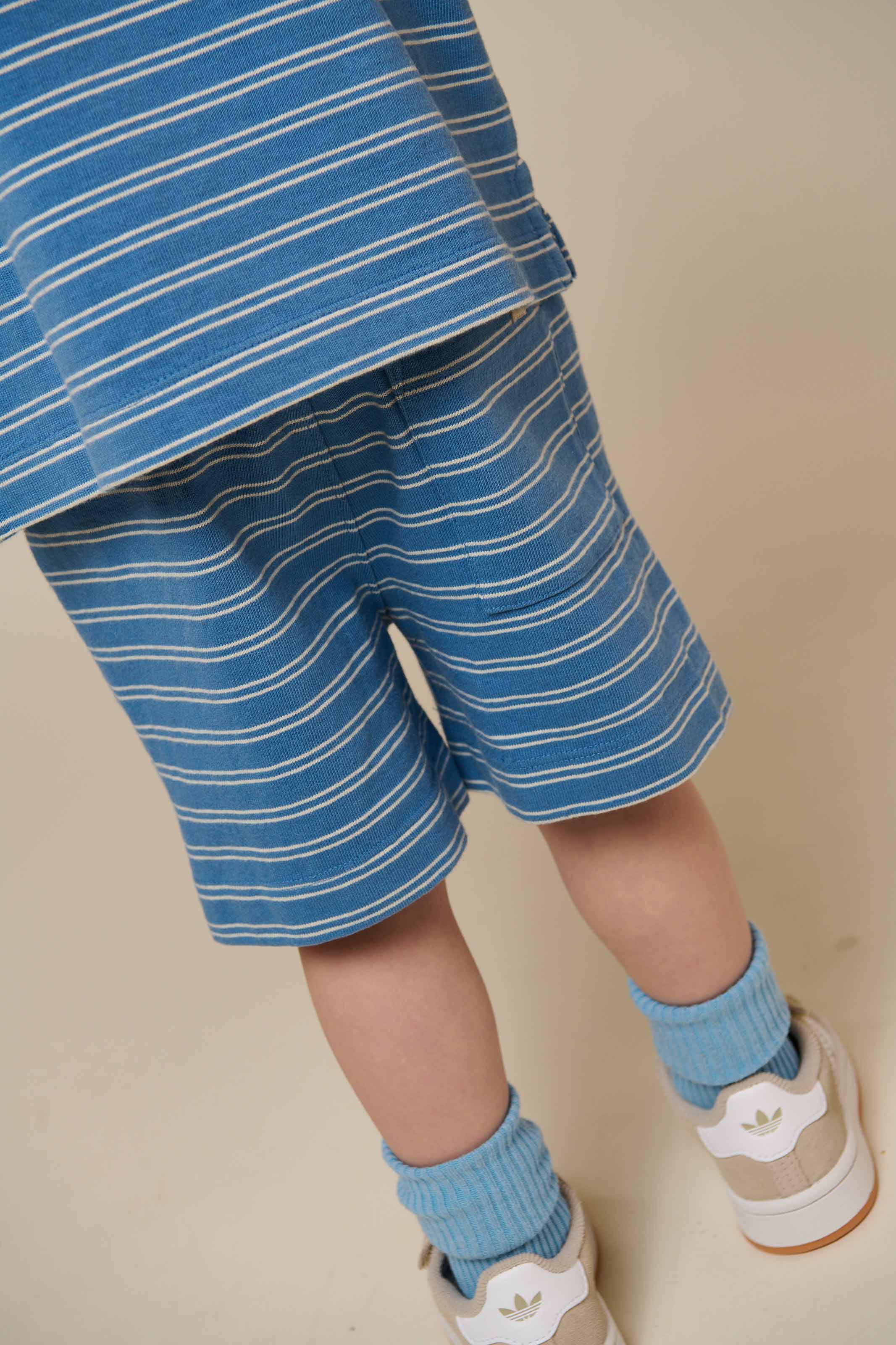 Gestreifte Jersey Shorts - Kids - Dusty Blue | 101183 Otto