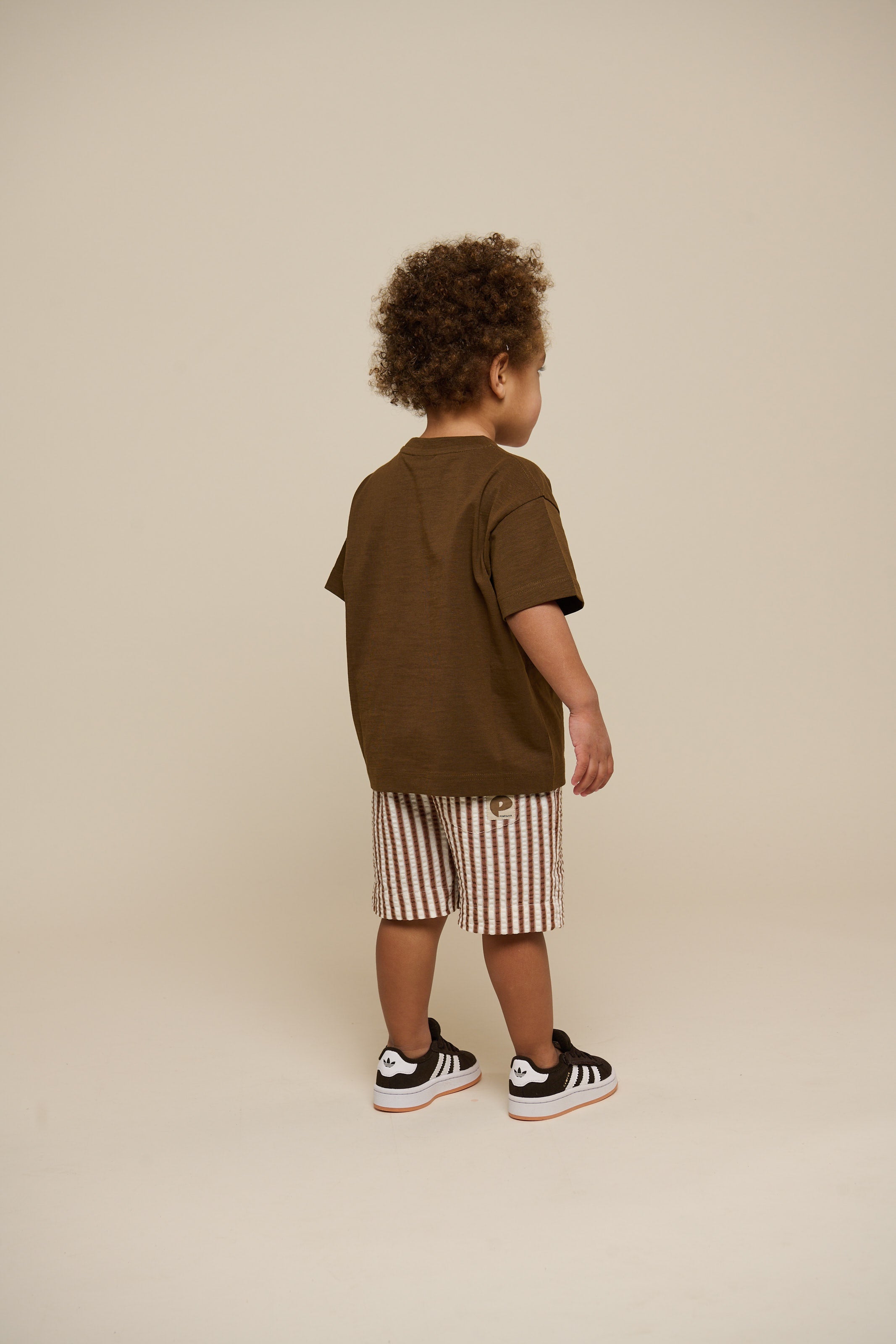 Gestreifte Seersucker-Shorts - Kids - Brown | 101187 Frank