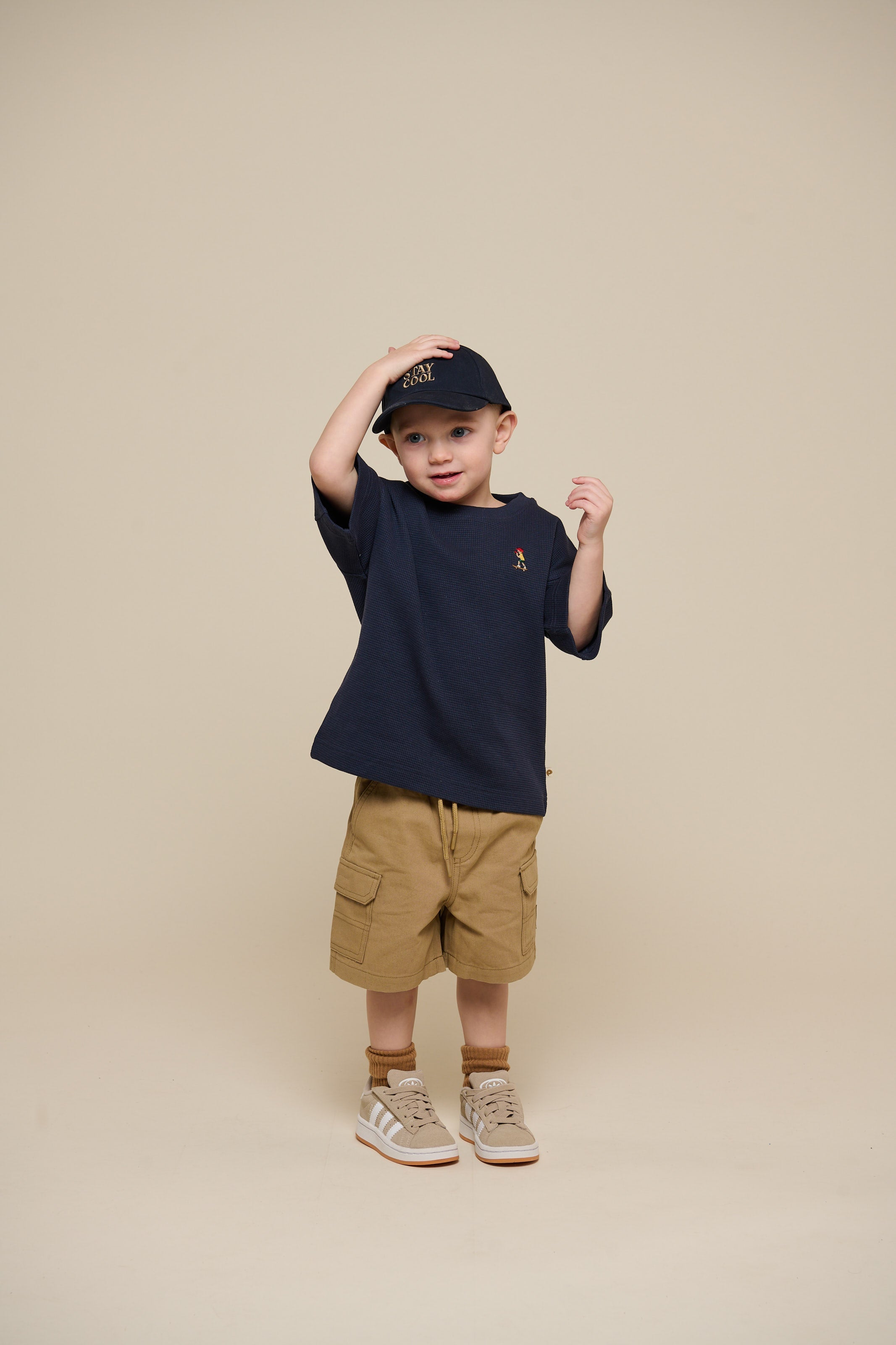 Stay Cool Canvas Cap - Kids - Navy | 101401 Owen