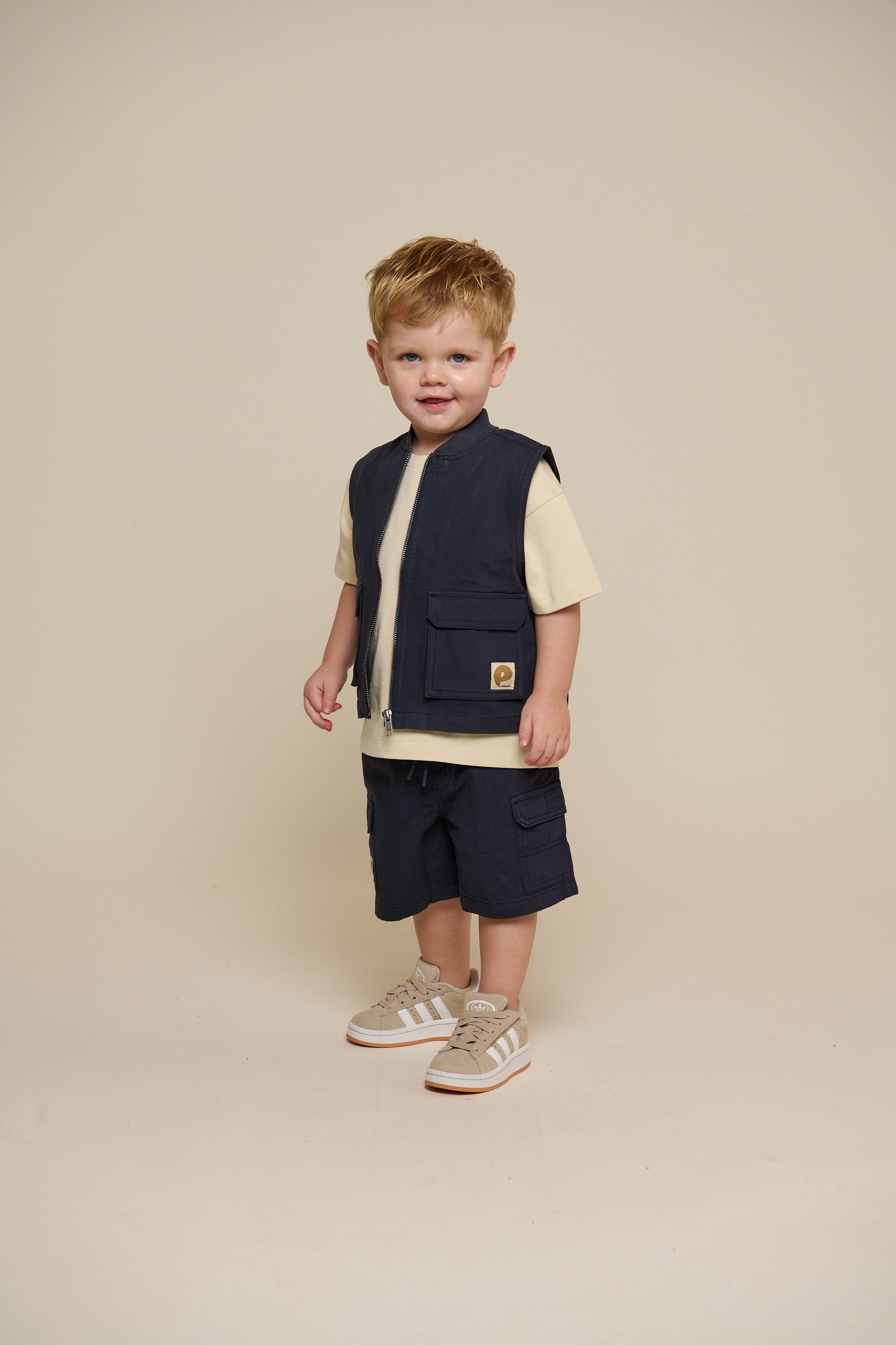 Canvas Cargo Shorts - Kids - Navy | 101122 Isack