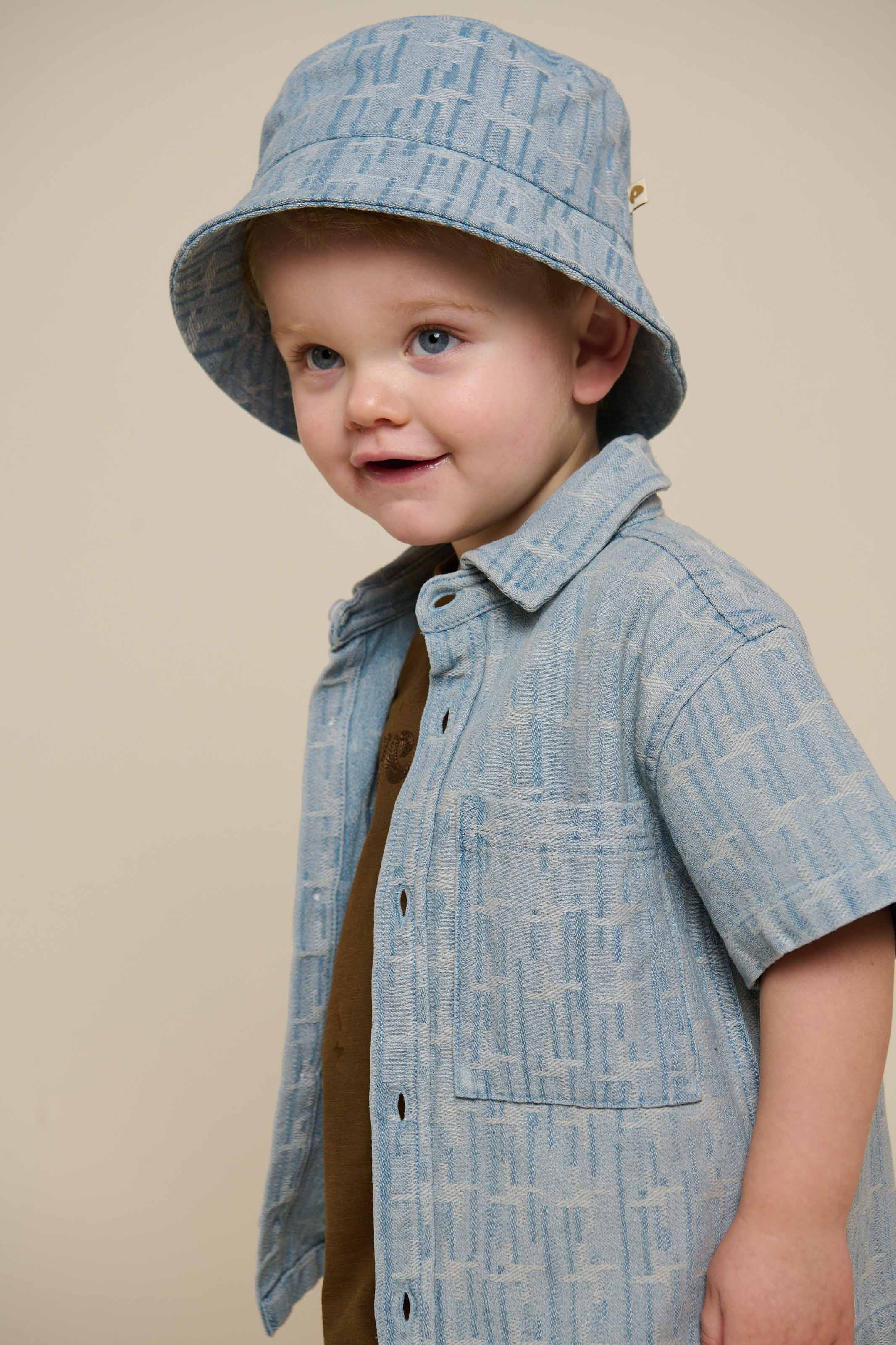 Jacquard Denim Fischerhut - Kids - Blue Denim | 101094 Kyle