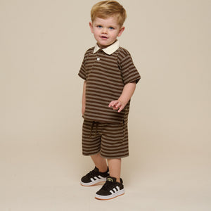 Gestreiftes Jersey-Poloshirt - Kids - Dark Brown | 101173 Otto