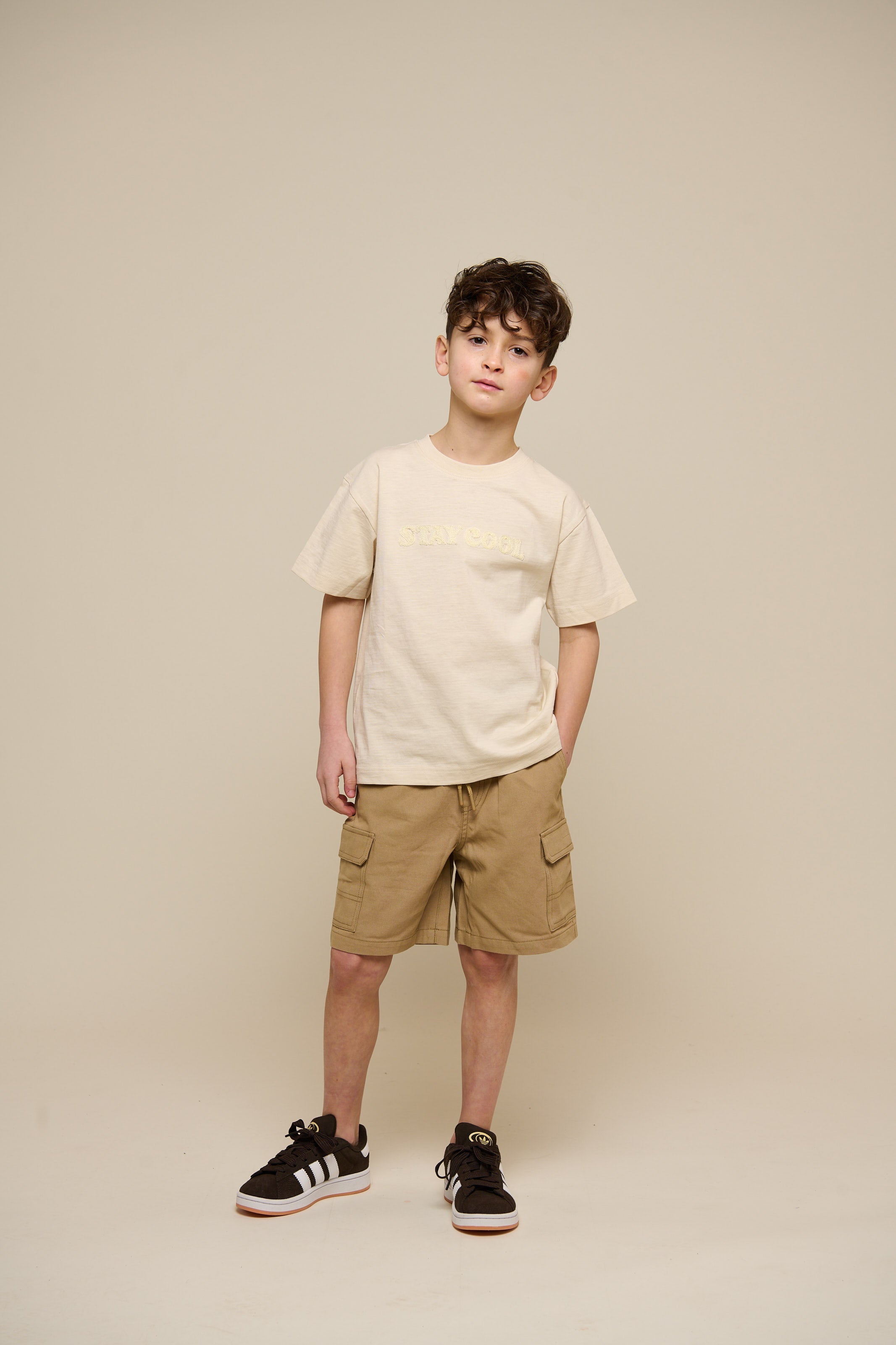 Slub-Jersey Stickerei T-Shirt - Tween - Off White | 101160 Villum
