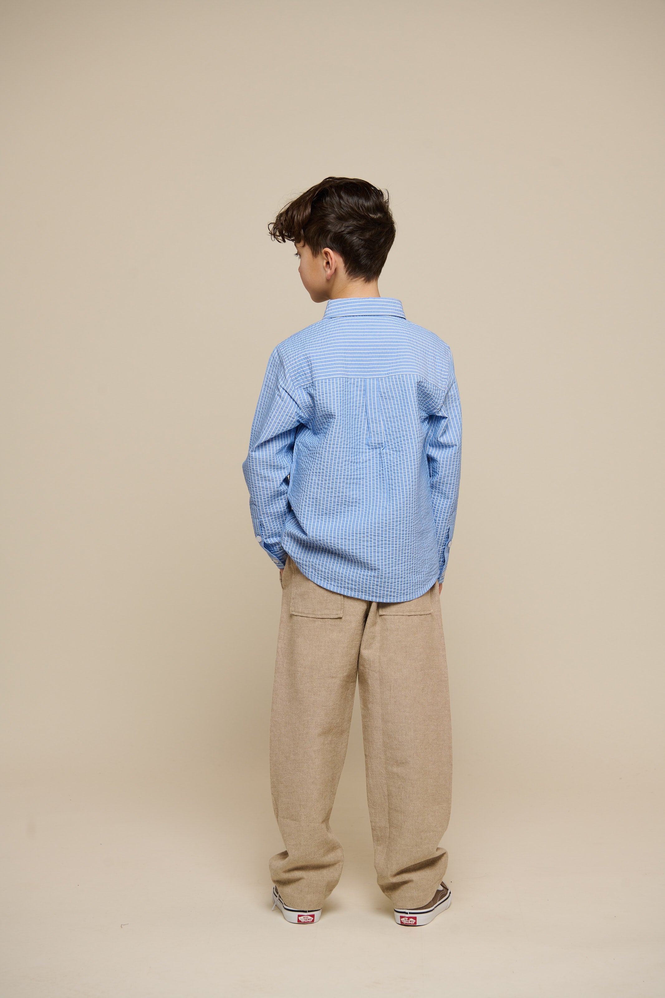 Gestreiftes Seersucker-Hemd - Tween - Blue Stripe | 101347 Patrick