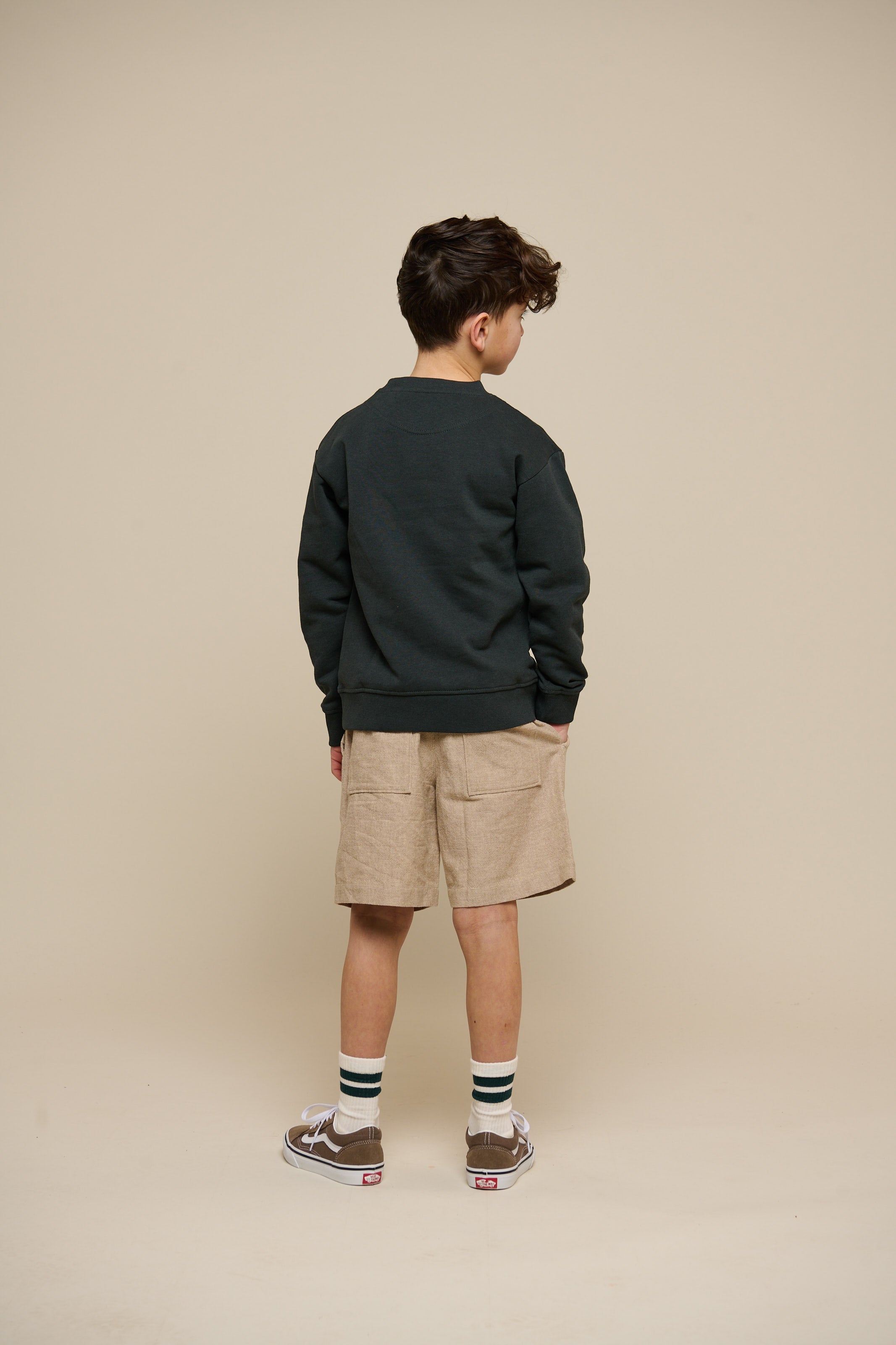 Strukturierte, gewebte Baumwollshorts - Tween - Sand | 101198 Walter