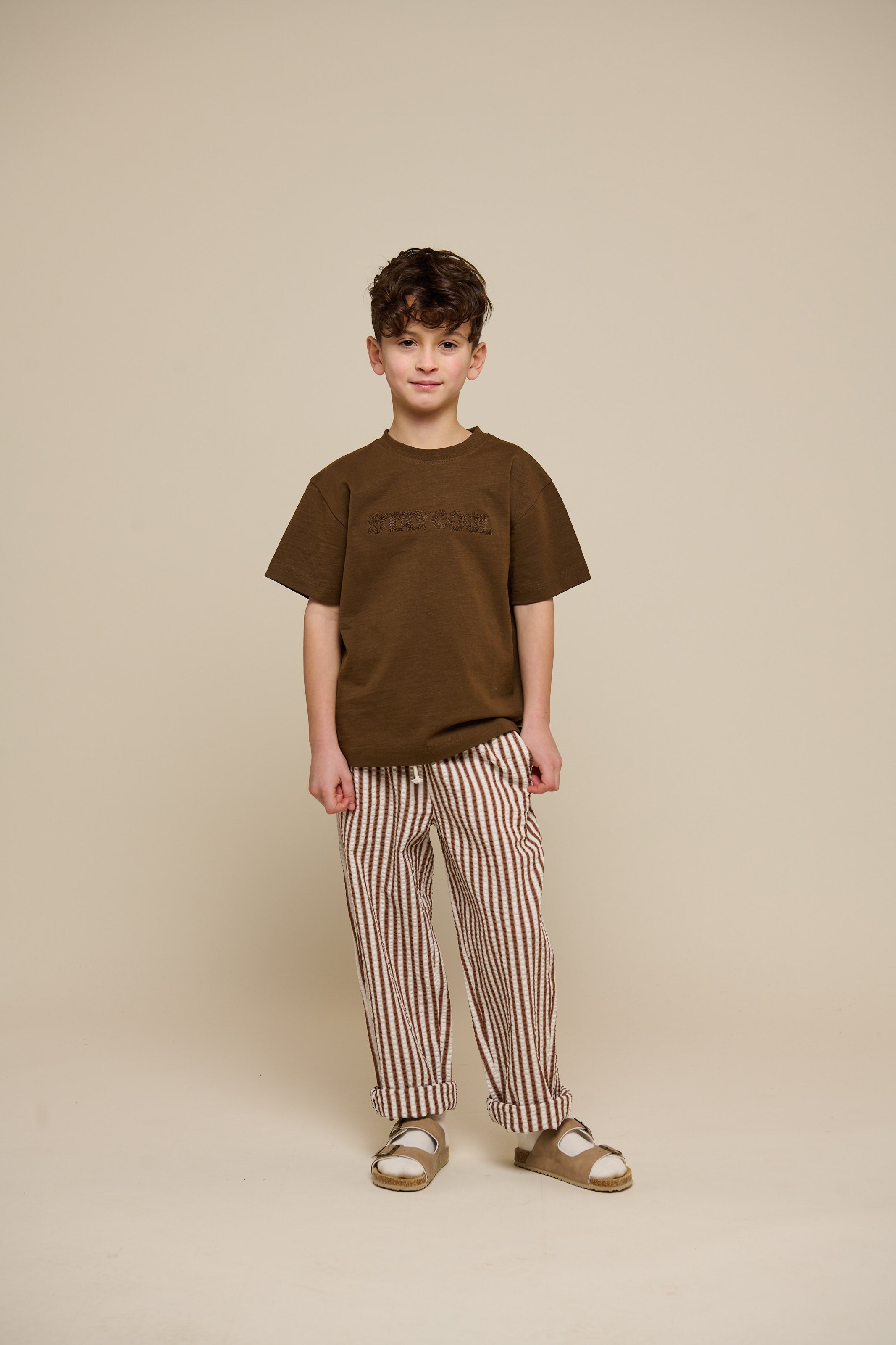 Slub-Jersey T-Shirt mit Stickerei - Tween - Dark Brown | 101158 Villum