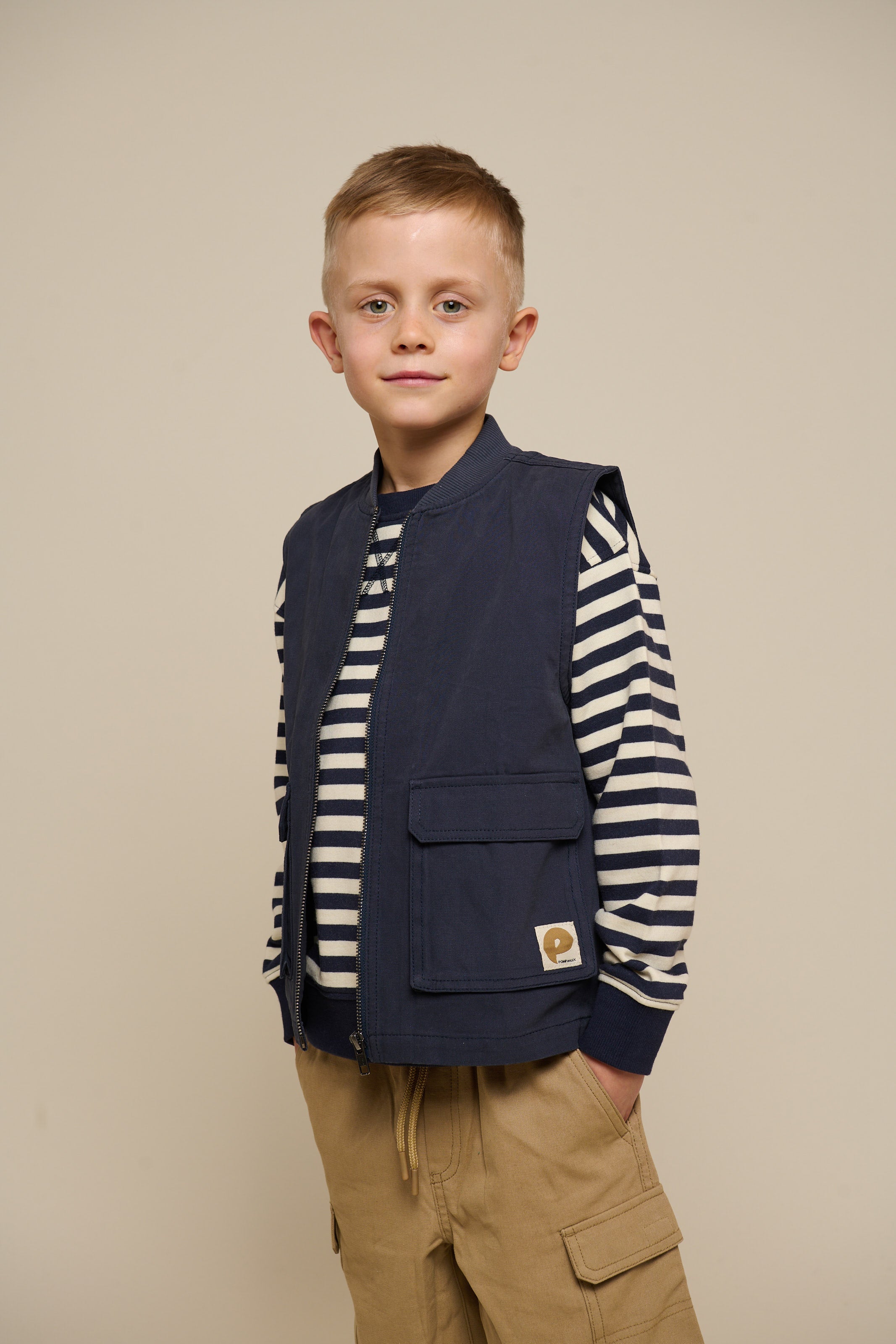 Gestreiftes Crewneck Sweatshirt - Tween - Navy Stripe | 101345 Cole