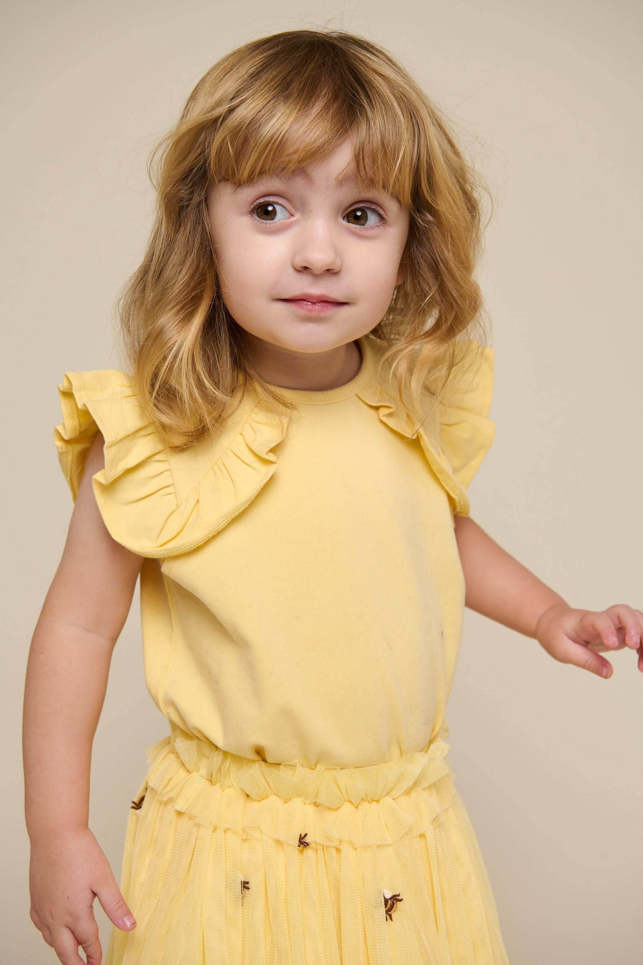 Jersey-Top mit Rüsche - Tween - Sunlight | 101266 Selma