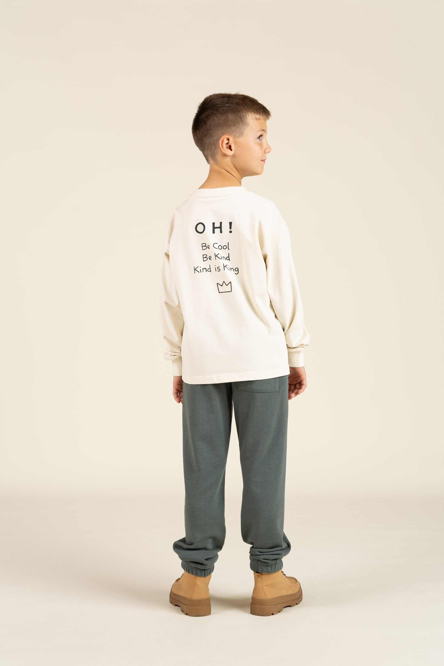 Übergroßes Heavyweight Langarm-T-Shirt - Tween - Off White | 100853 August