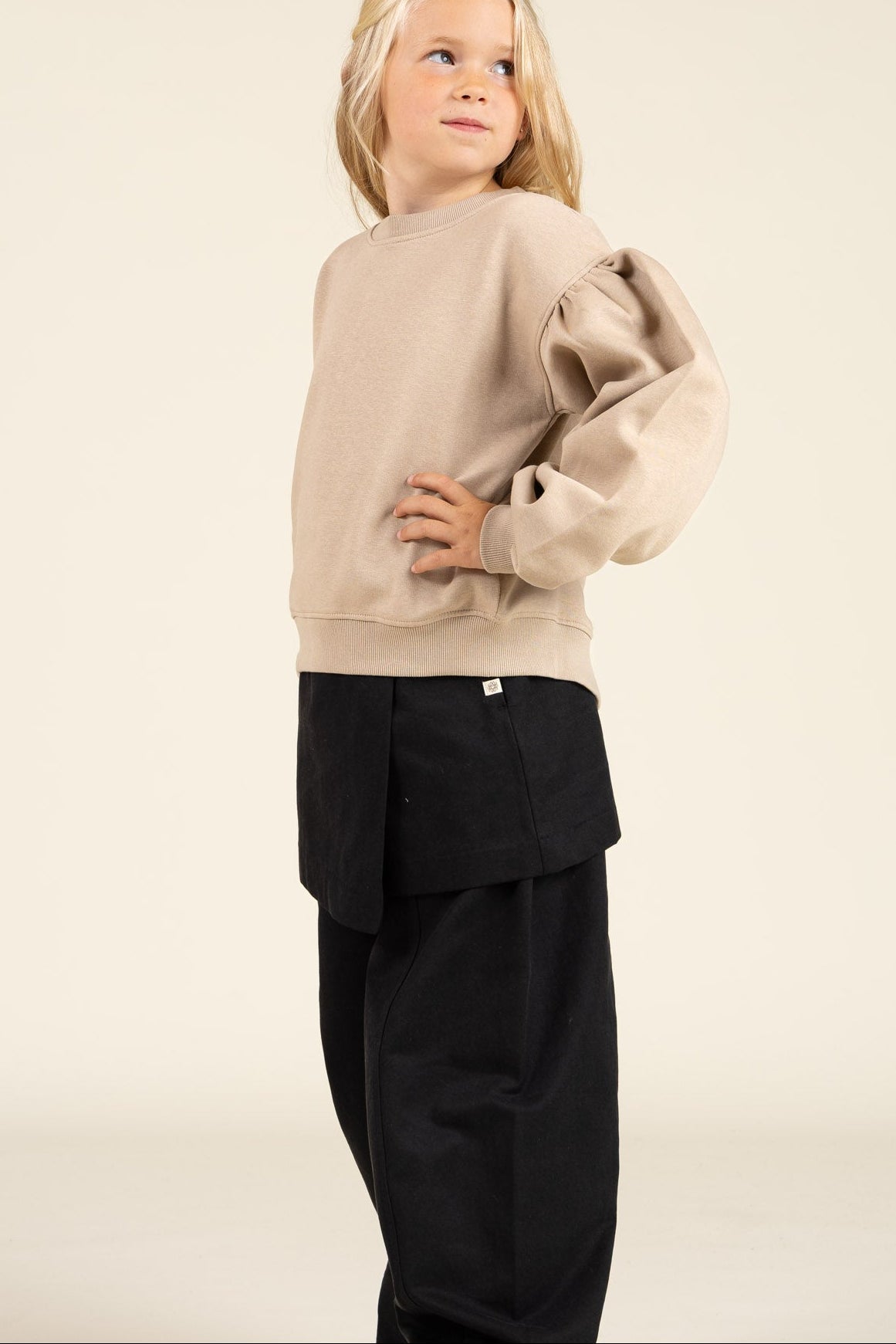 Barrel Leg Tencel Hose - Tween - Black | 100133