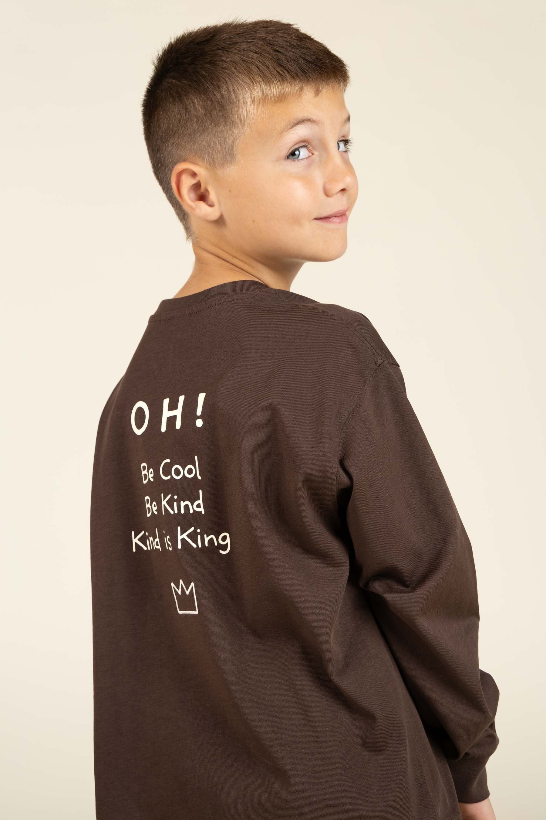 Übergroßes Heavyweight Langarm-T-Shirt - Tween - Chocolate | 100852 August