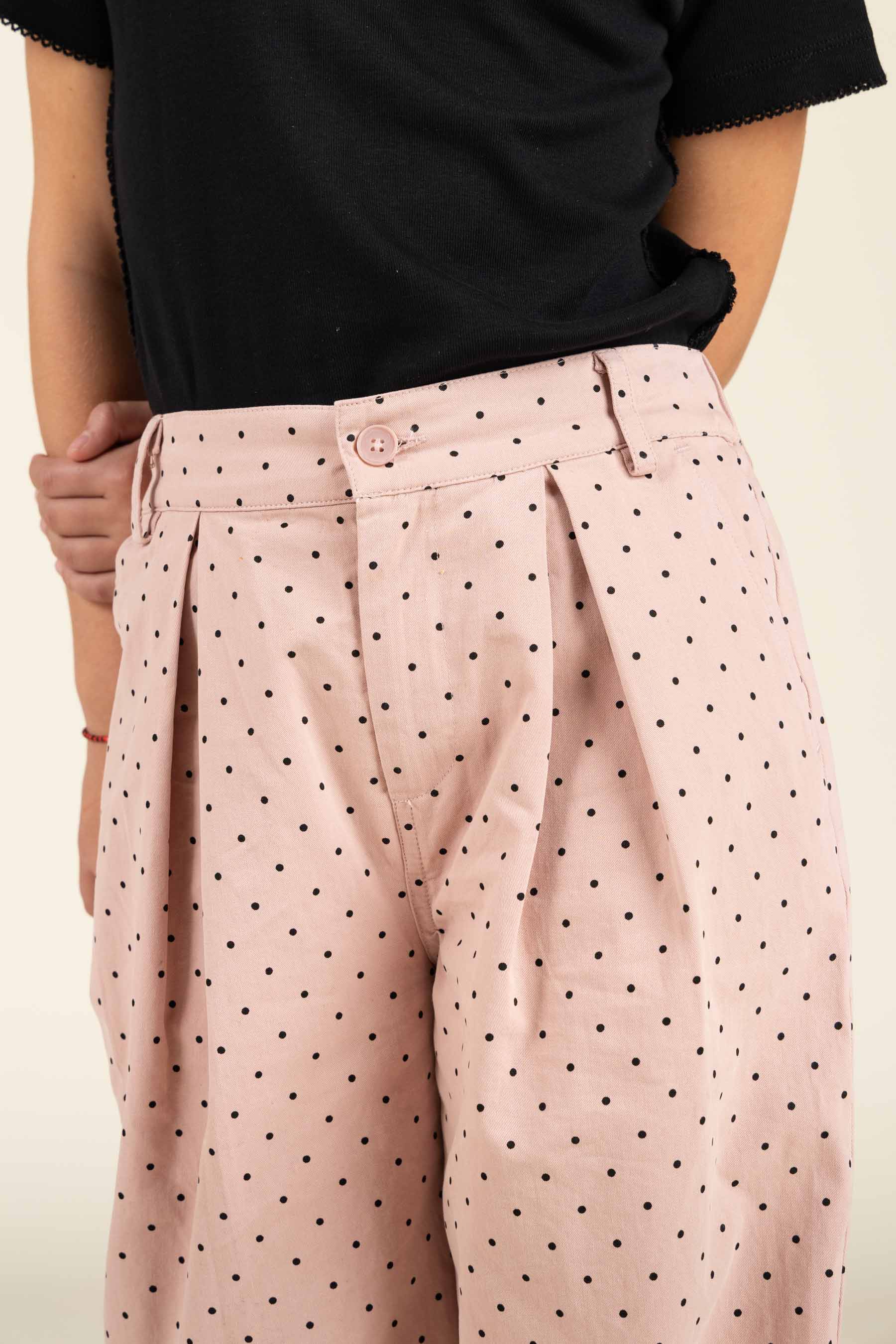 Twill-Hose mit Punkten - Tween - Rose | 100613 Iris