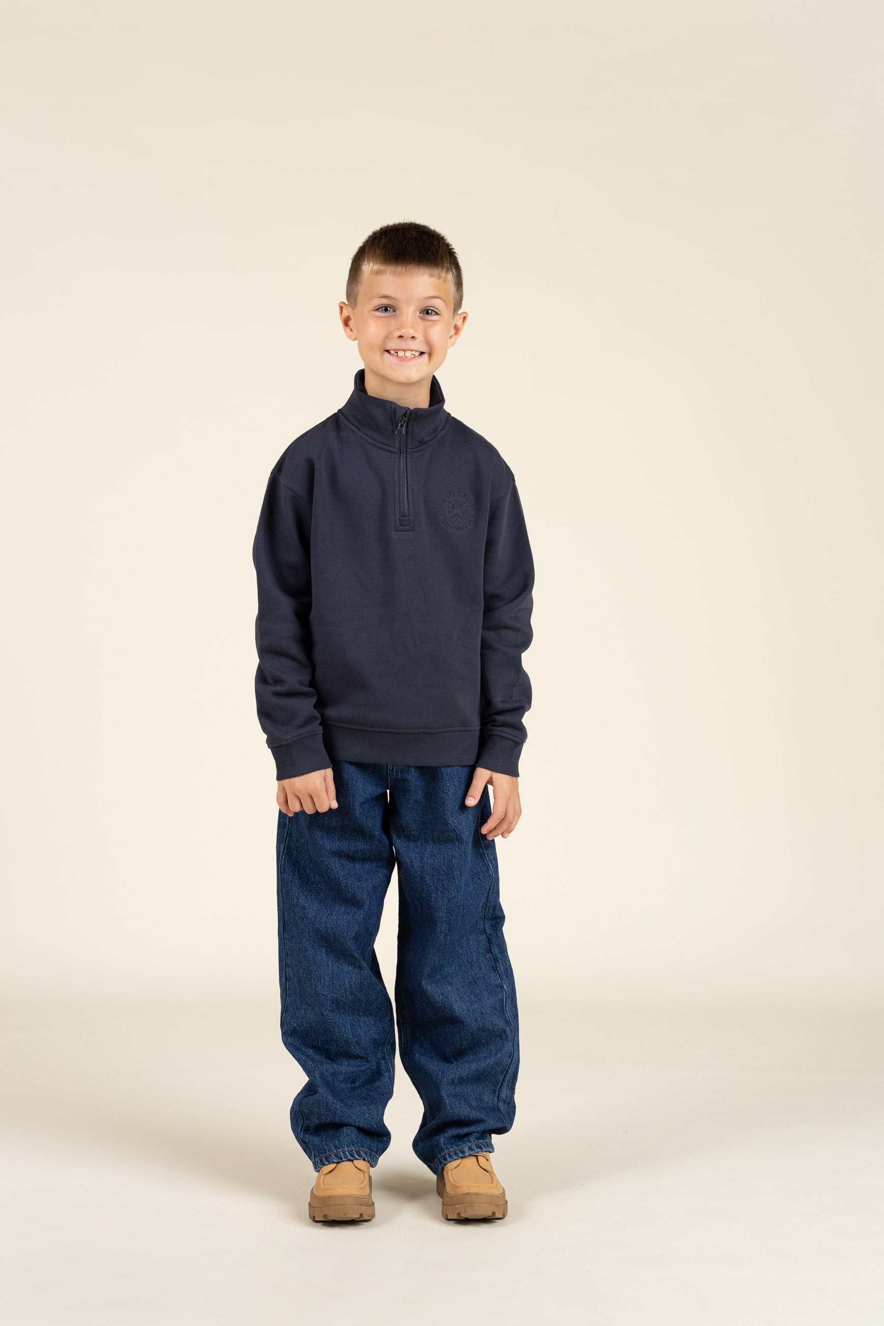 Sweatshirt mit halbem Reißverschluss - Tween - Navy | 100807 Tristan