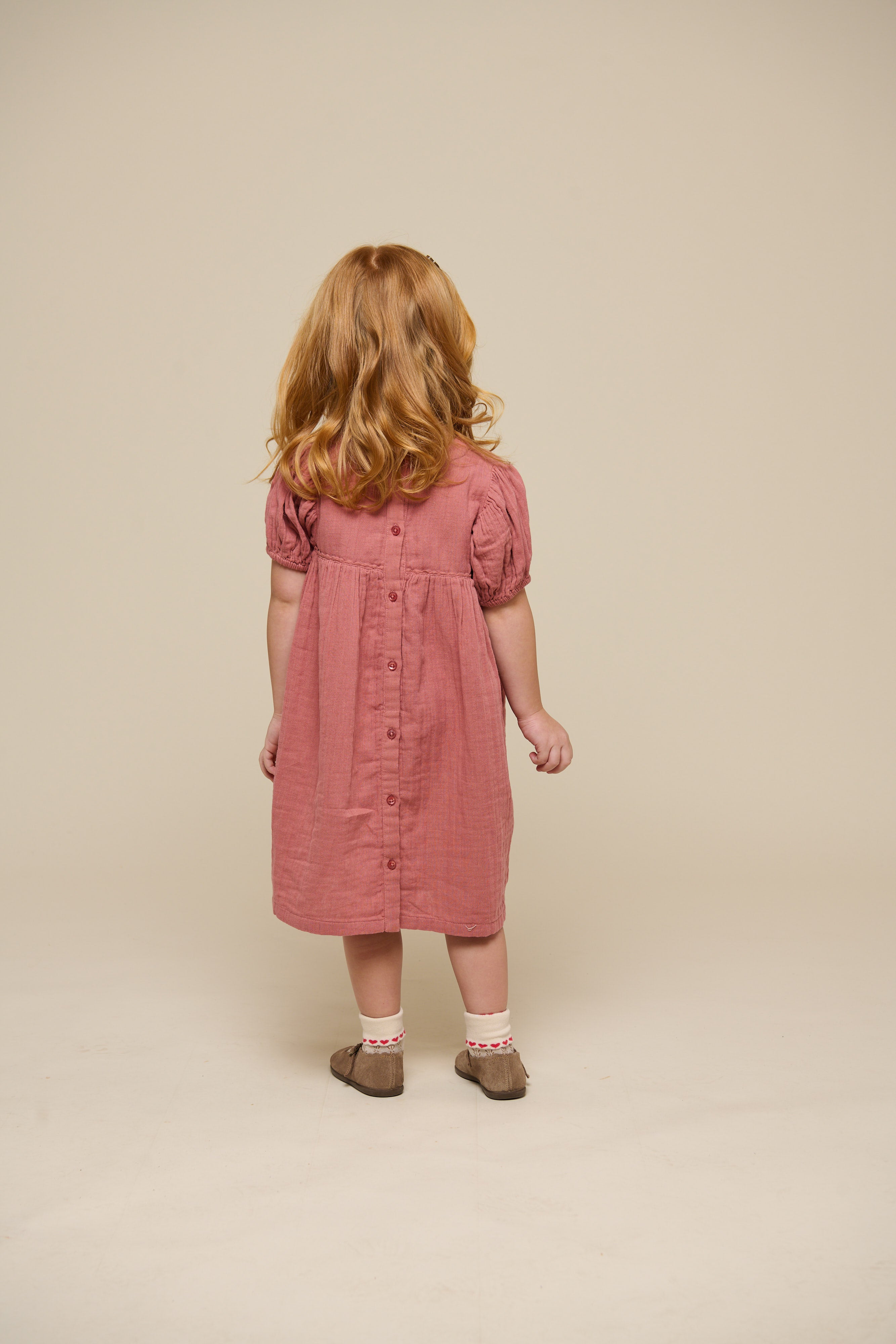 Gaze Kleid - Kids - Old Rose | 100915 Jasmine