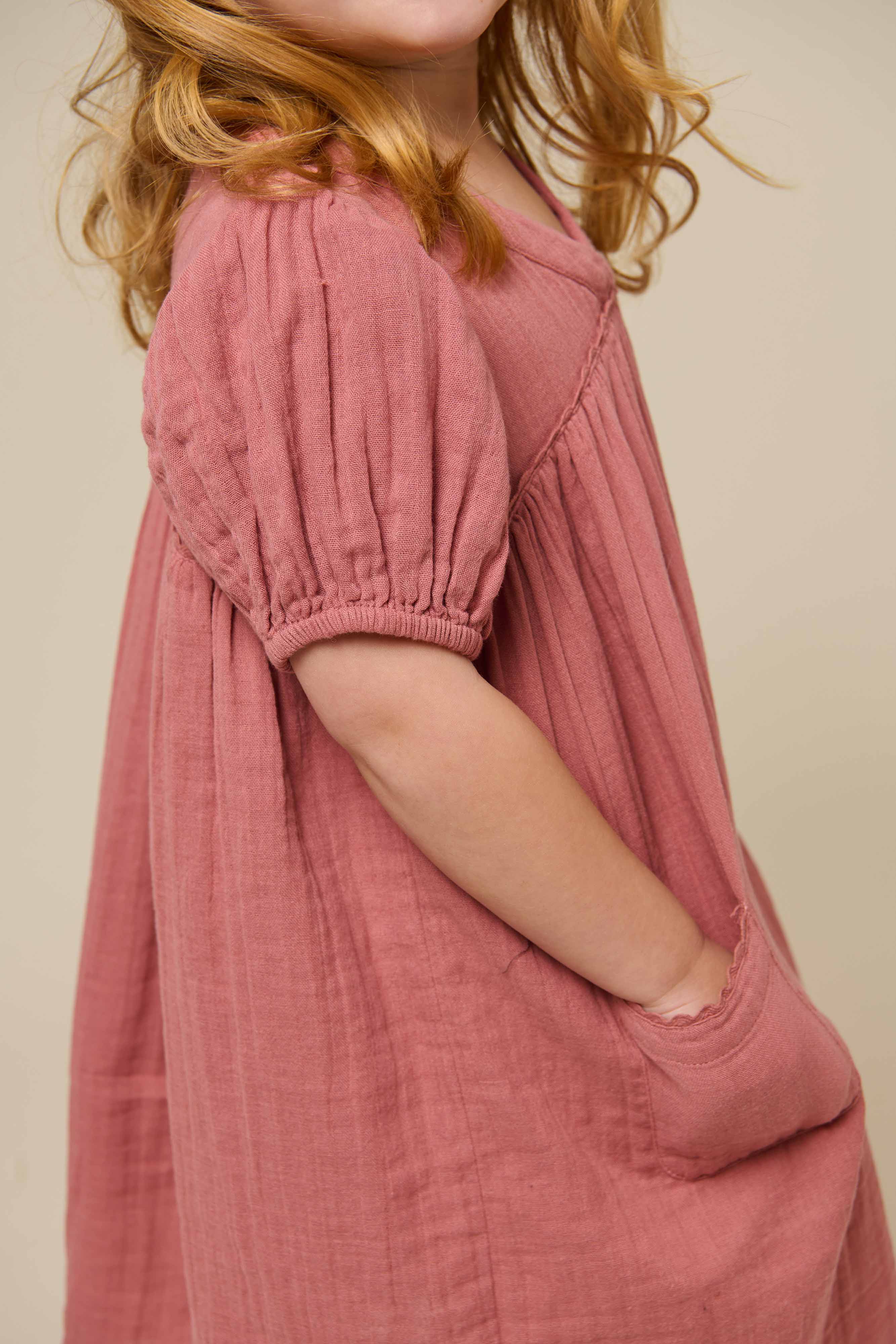 Gaze Kleid - Kids - Old Rose | 100915 Jasmine