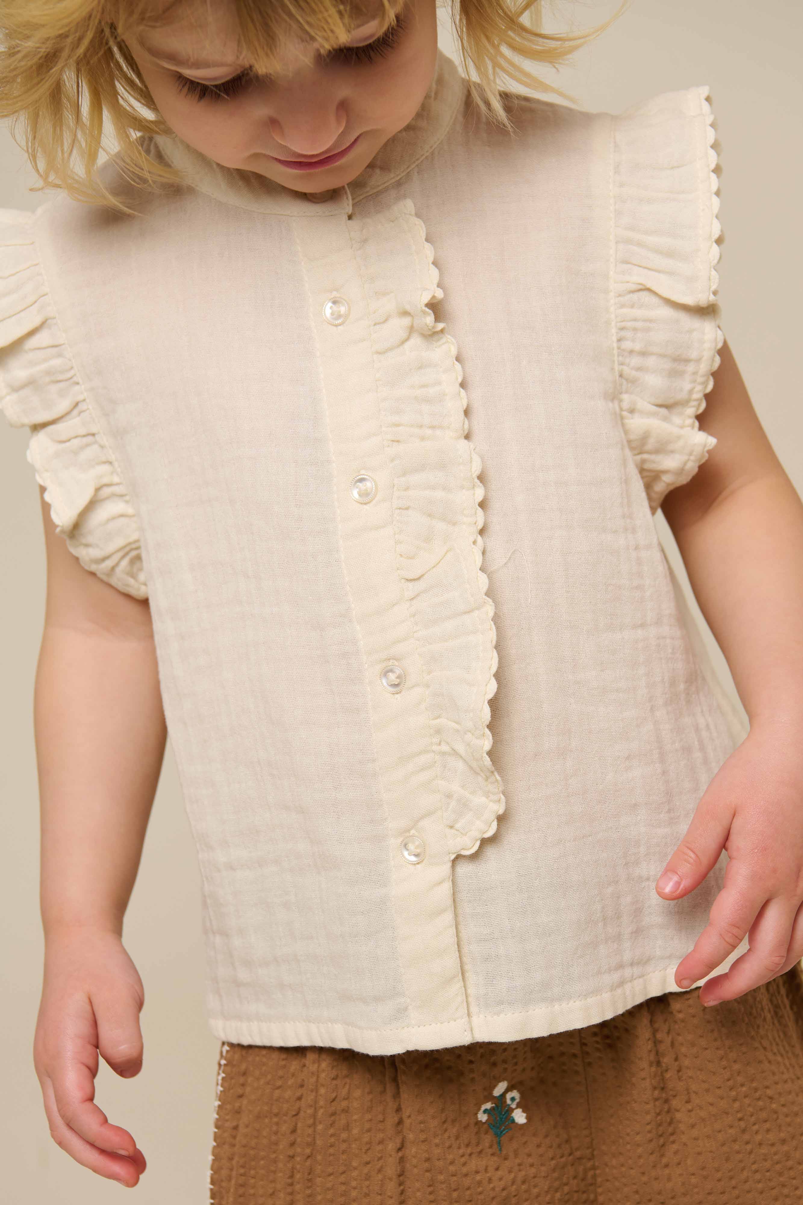 Ärmelloses Top aus Gaze - Kids - Off White | 100930 Jasmine