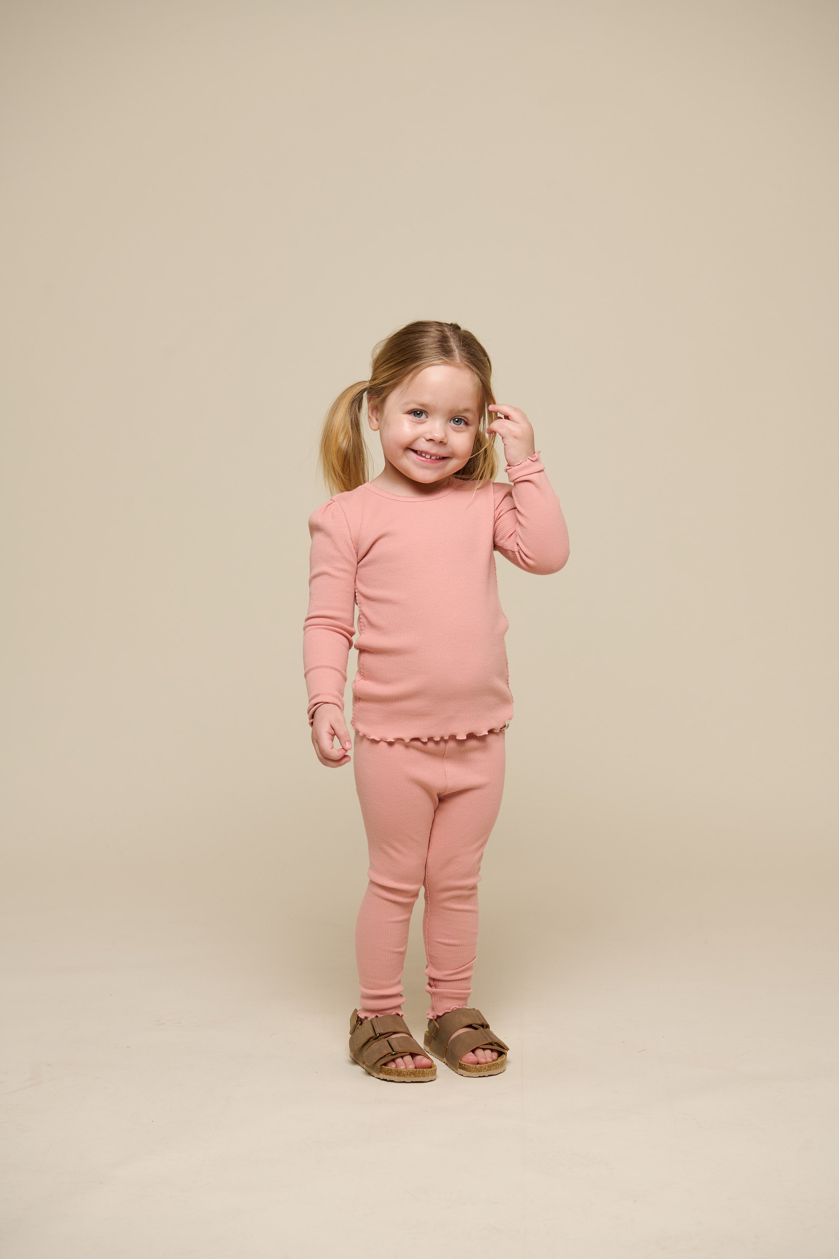 Modal-Ripp-Leggings - Kids - Rose Tan | 101322 Lottie