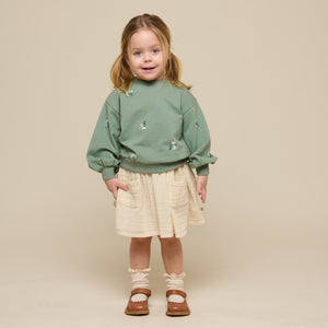 Besticktes Crewneck Sweatshirt - Kids - Dusty Green | 101211 Kimber