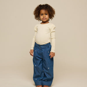Langärmeliges T-Shirt aus Modalripp - Kids - OffWhite | 101312 Lottie
