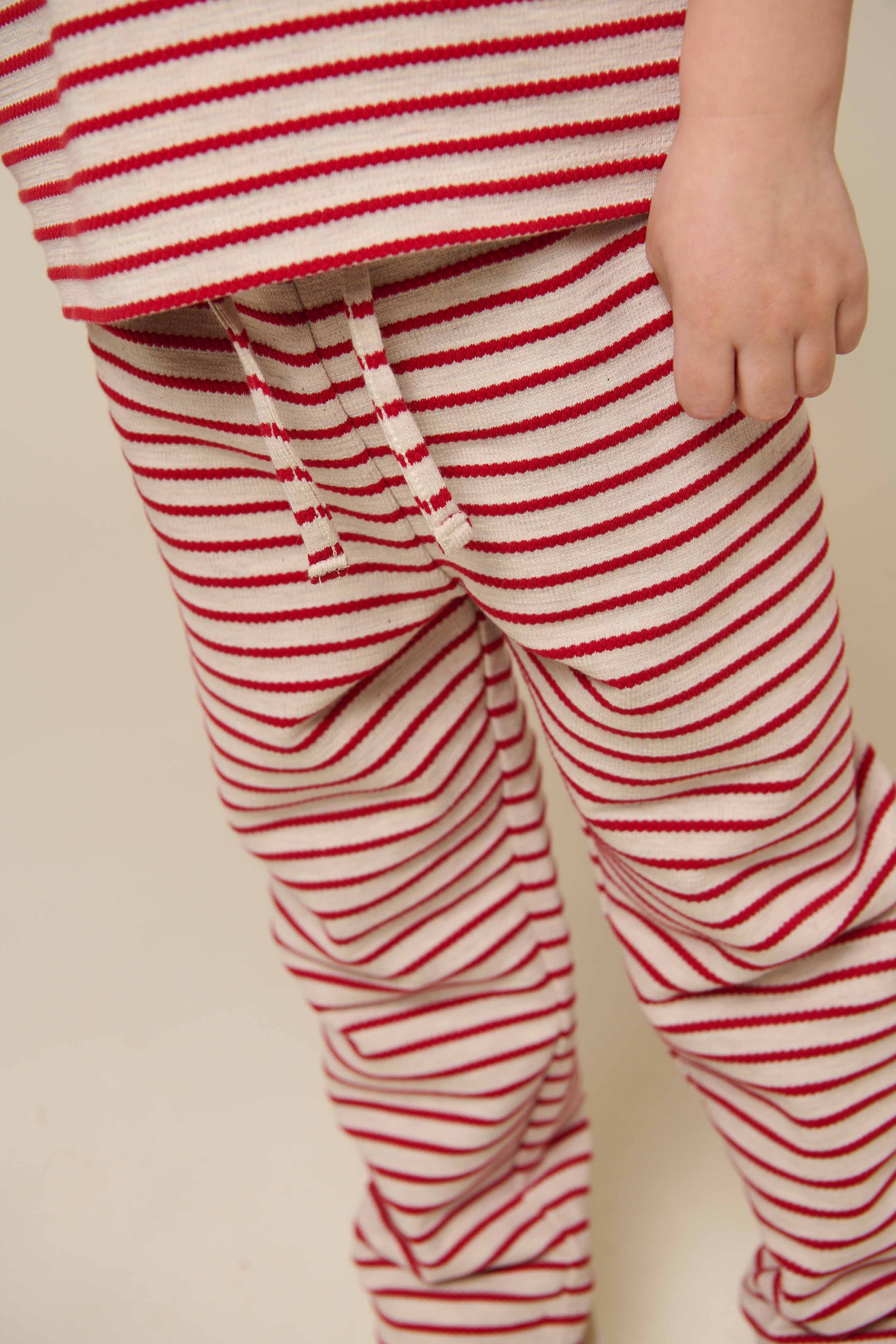 Gestreifte Jerseyhose - Kids - Cherry Red | 100999 Emmie