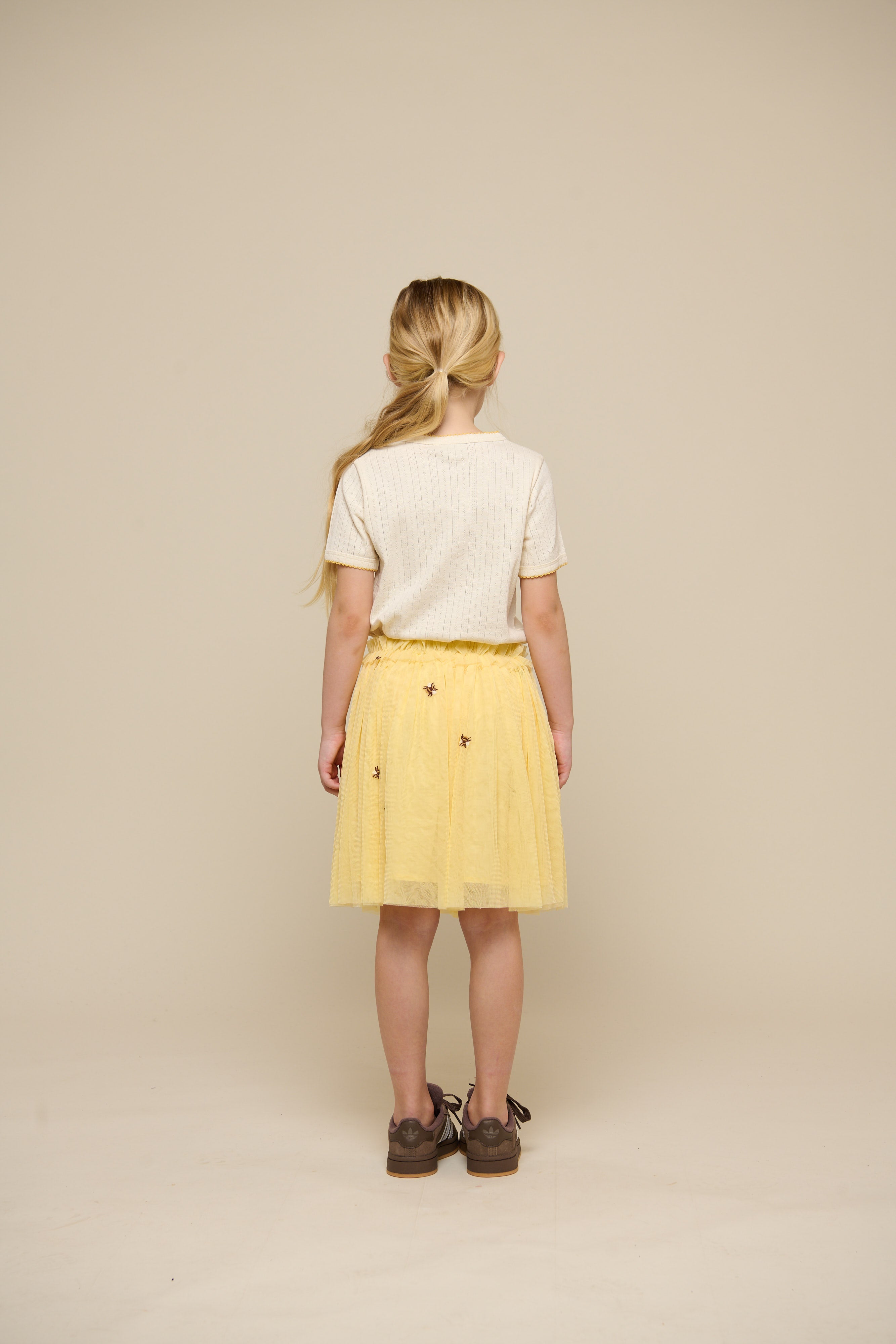Pointelle T-Shirt mit Kontrast-Picot - Tween - Off White | 101290 Drew