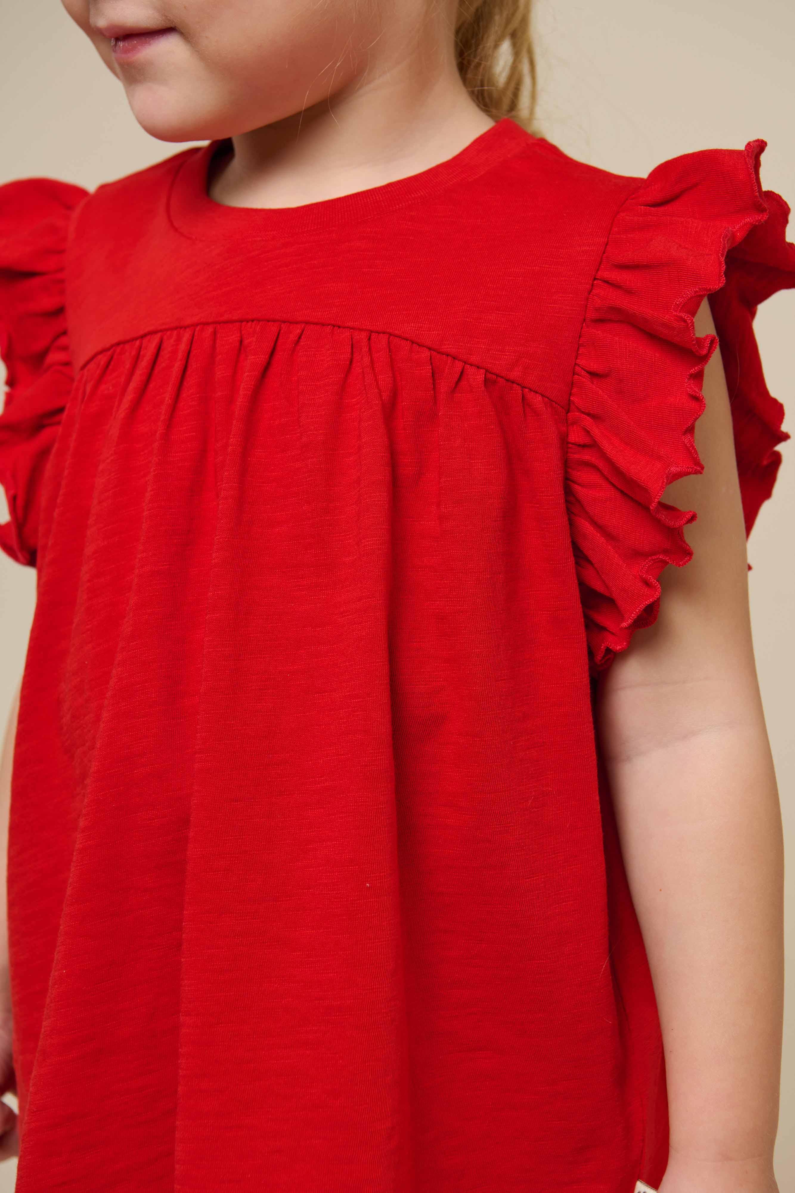 Jerseybluse - Kids - Cherry Red | 101328 Lucia