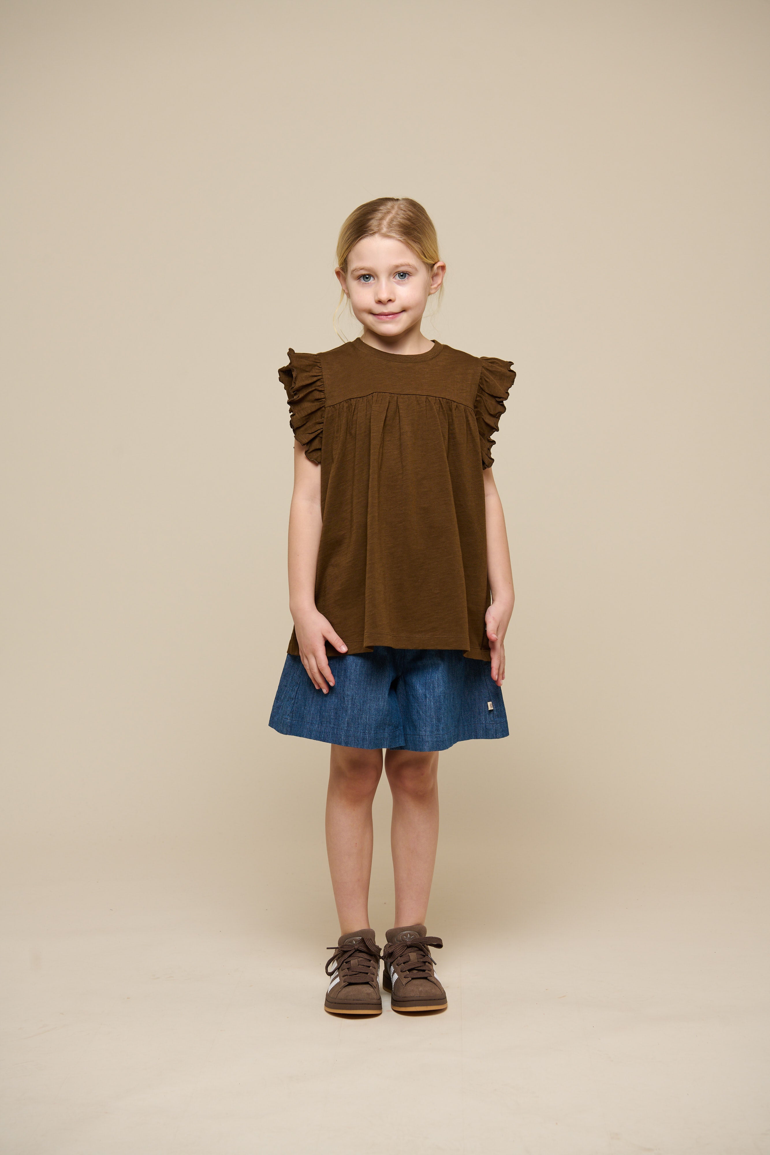 Jersey-Bluse - Tween - Dark Brown | 101333 Lucia