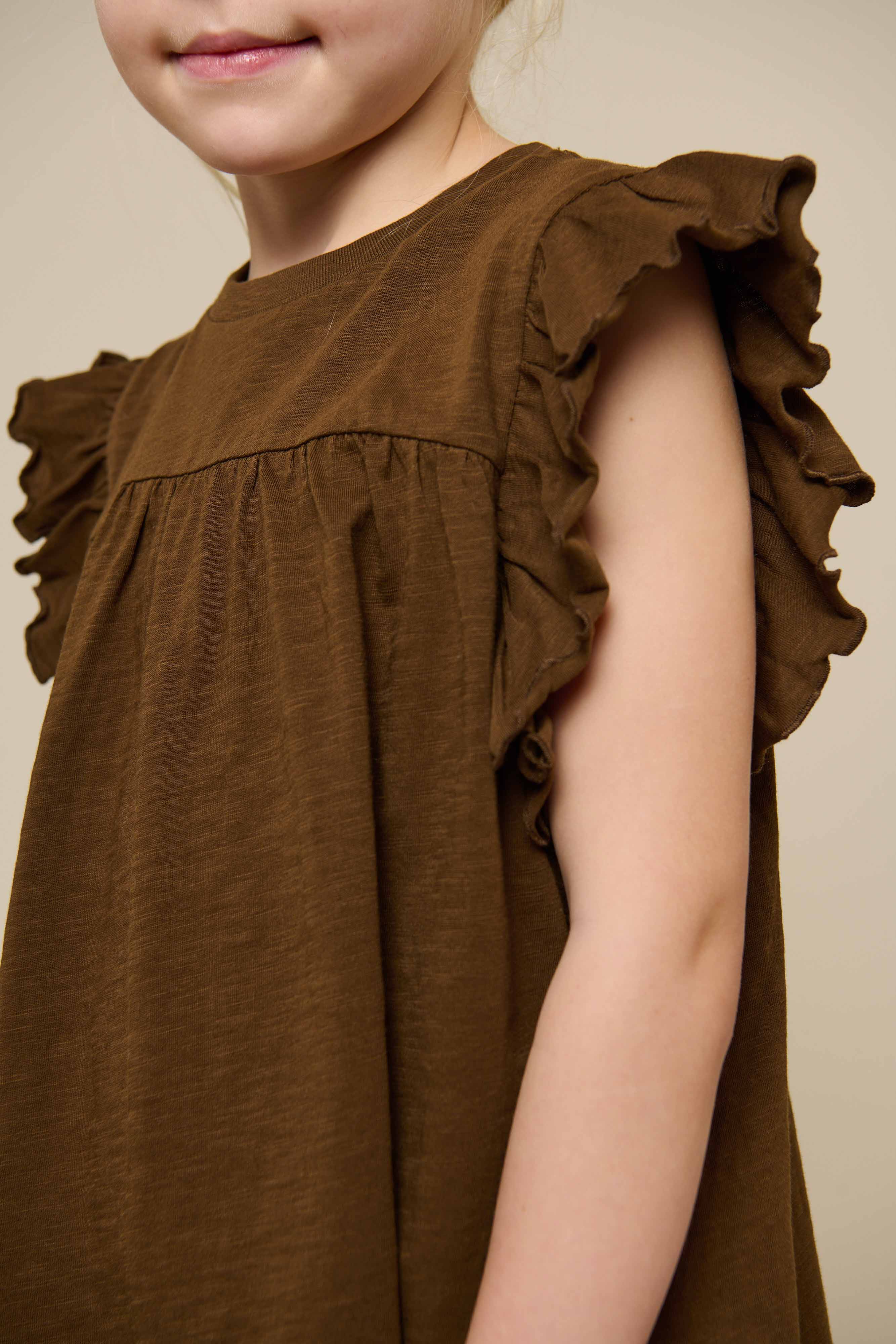 Jerseybluse - Kids - Dark Brown | 101332 Lucia