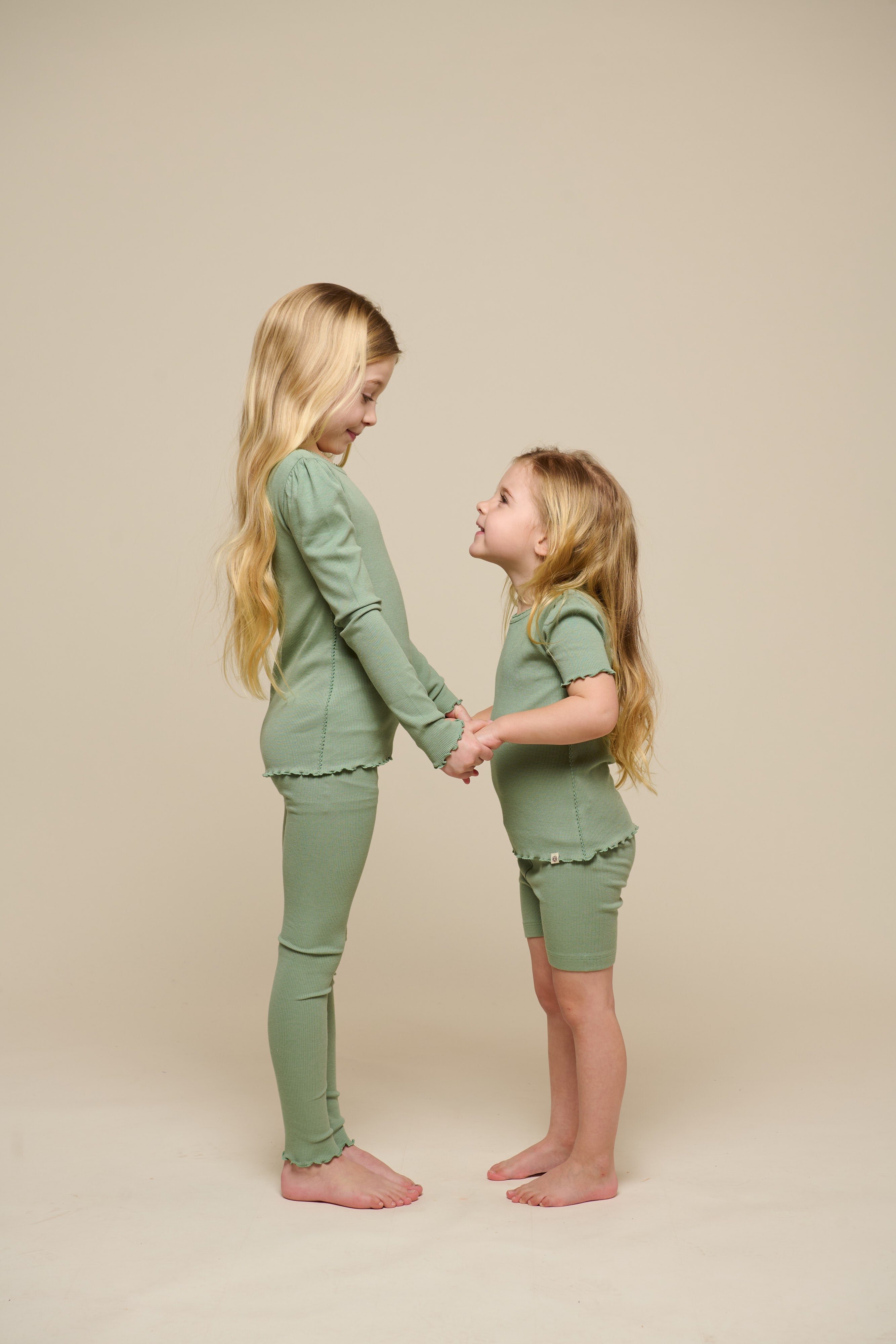 T-Shirt aus Modalripp - Tween - Dusty Green | 101303 Lottie
