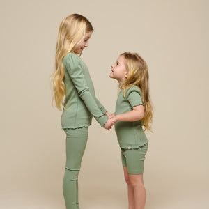 Modal-Ripp-Leggings - Tween - Dusty Green | 101327 Lottie