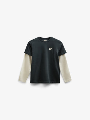 Boxy-T-Shirt mit zwei Ärmeln - Tween - Forest Green | 100841 Alex