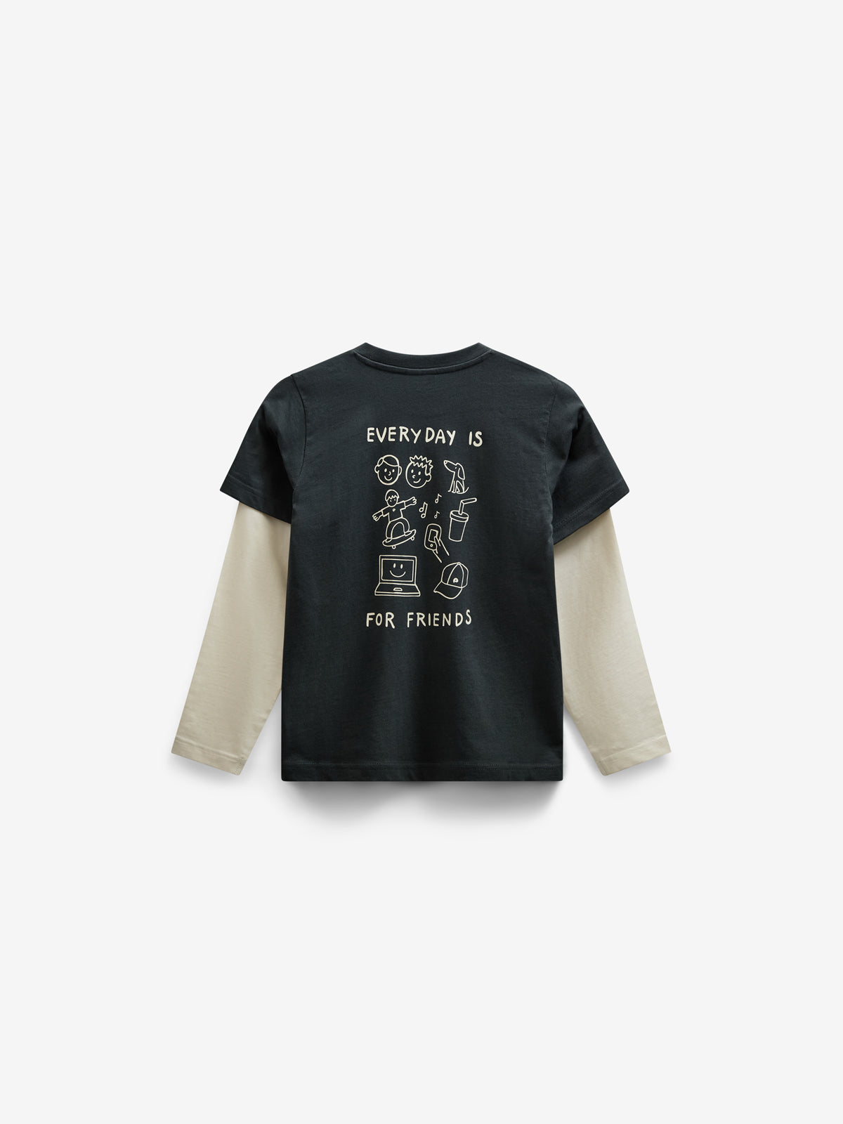 Boxy-T-Shirt mit zwei Ärmeln - Tween - Forest Green | 100841 Alex