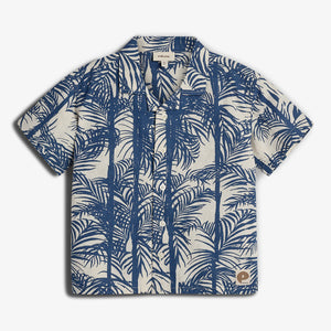 Leinen Tropenhemd - Tween - Blue | 100399 Mateo