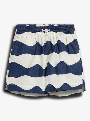 Popelineshorts mit Wellen - Blue | 100112 Kean