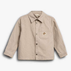 Canvas Overshirt - Greige | 100127 Dereck