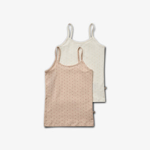 Unterhemd mit spaghettiträgern 2er-Pack - Rose | 100147 Clara