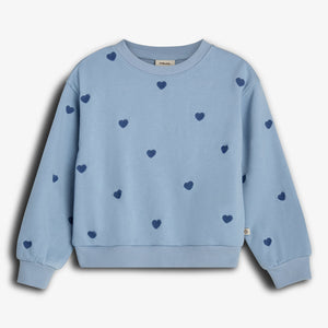 Sweatshirt mit Stickerei - Blue | 100193 Liva