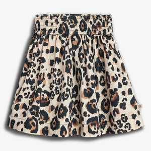Über-Knie Popeline Rock - Leopard print | 100228 Laura