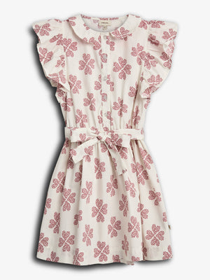 Herzdruck Hemdkleid - Off White / Blush | 100236
