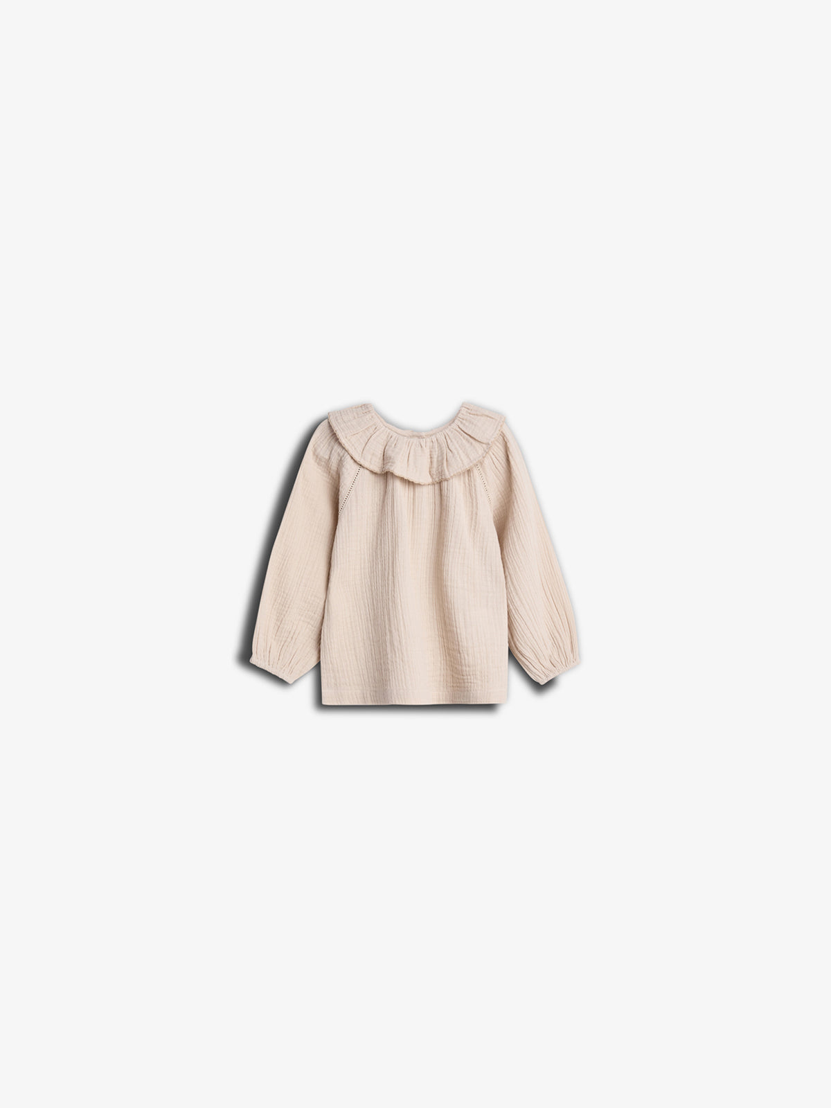 Musselin Kragenbluse - Kids - Light Beige | 100237 Ella