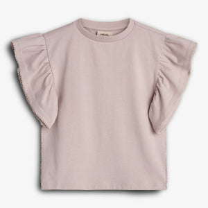 Rüschenshirt mit Picot-Stich - Light Purple | 100256 Vilde