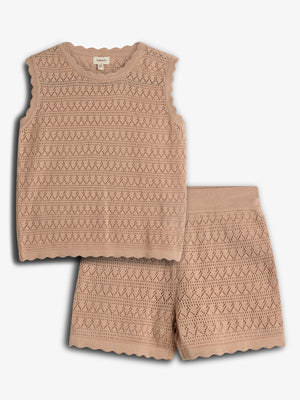 Strickshorts und Top - Rose | 100287 Vivi