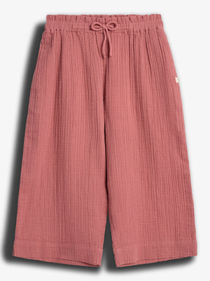 Verkürzte Musselin Hose - Blush | 100290 Ella