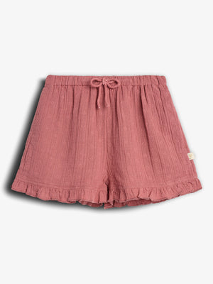 Musselin Shorts mit Stickerei - Blush | 100292 Ella