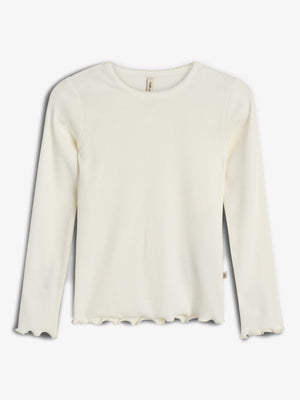 Modal-Ripp Langarm-T-Shirt - Tween - Off White | 100444 Fiona